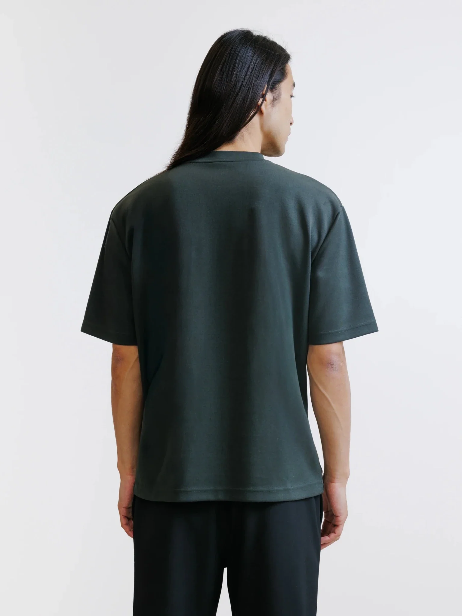 T-shirt oversize kaki foncé - Image 4