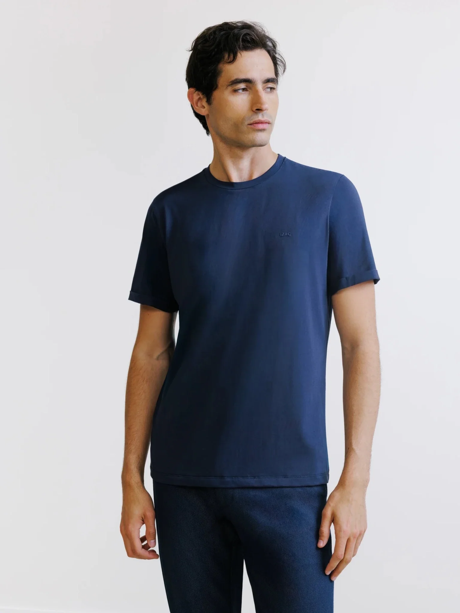 T-shirt col rond marine