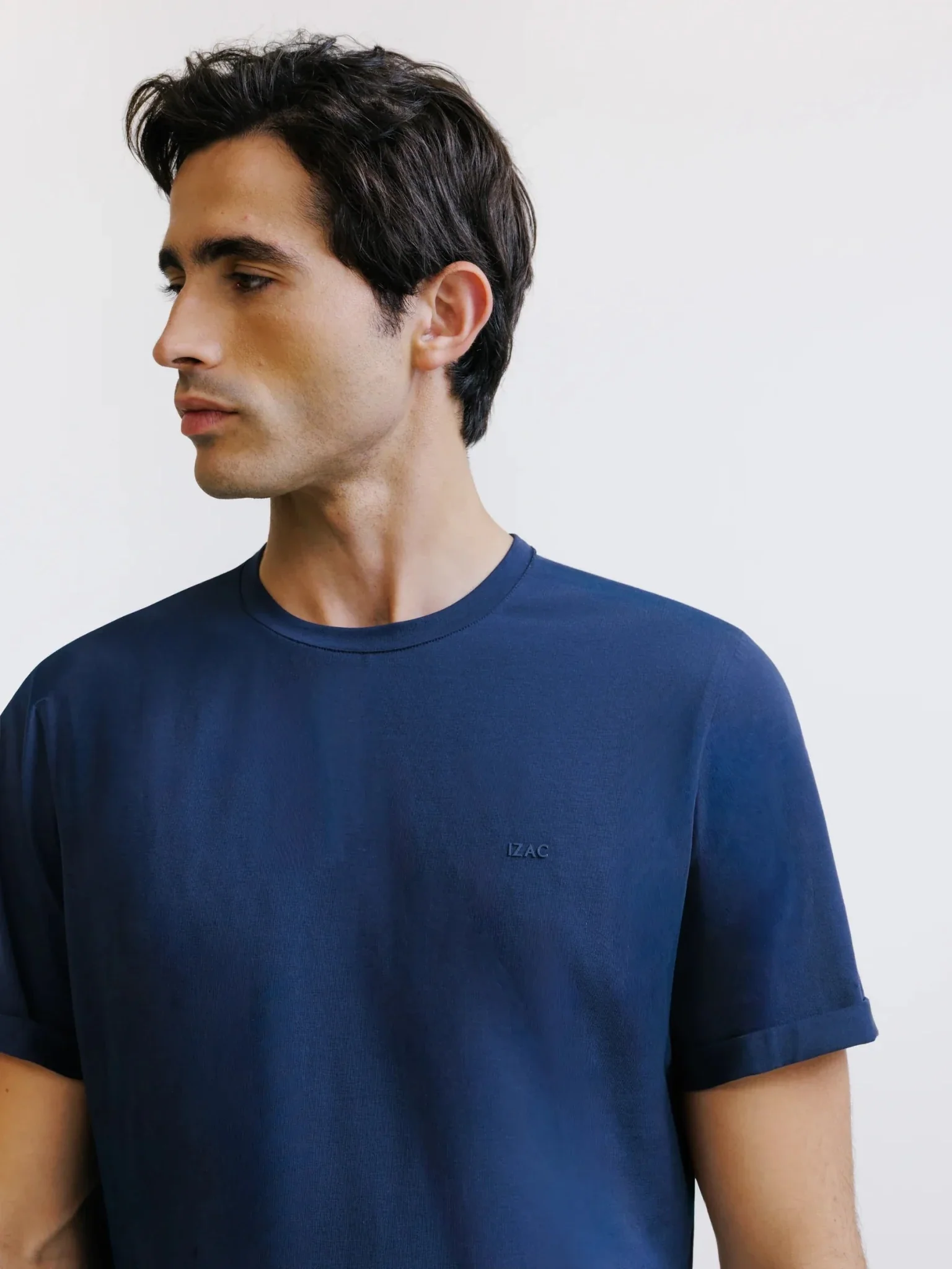 T-shirt col rond marine - Image 2
