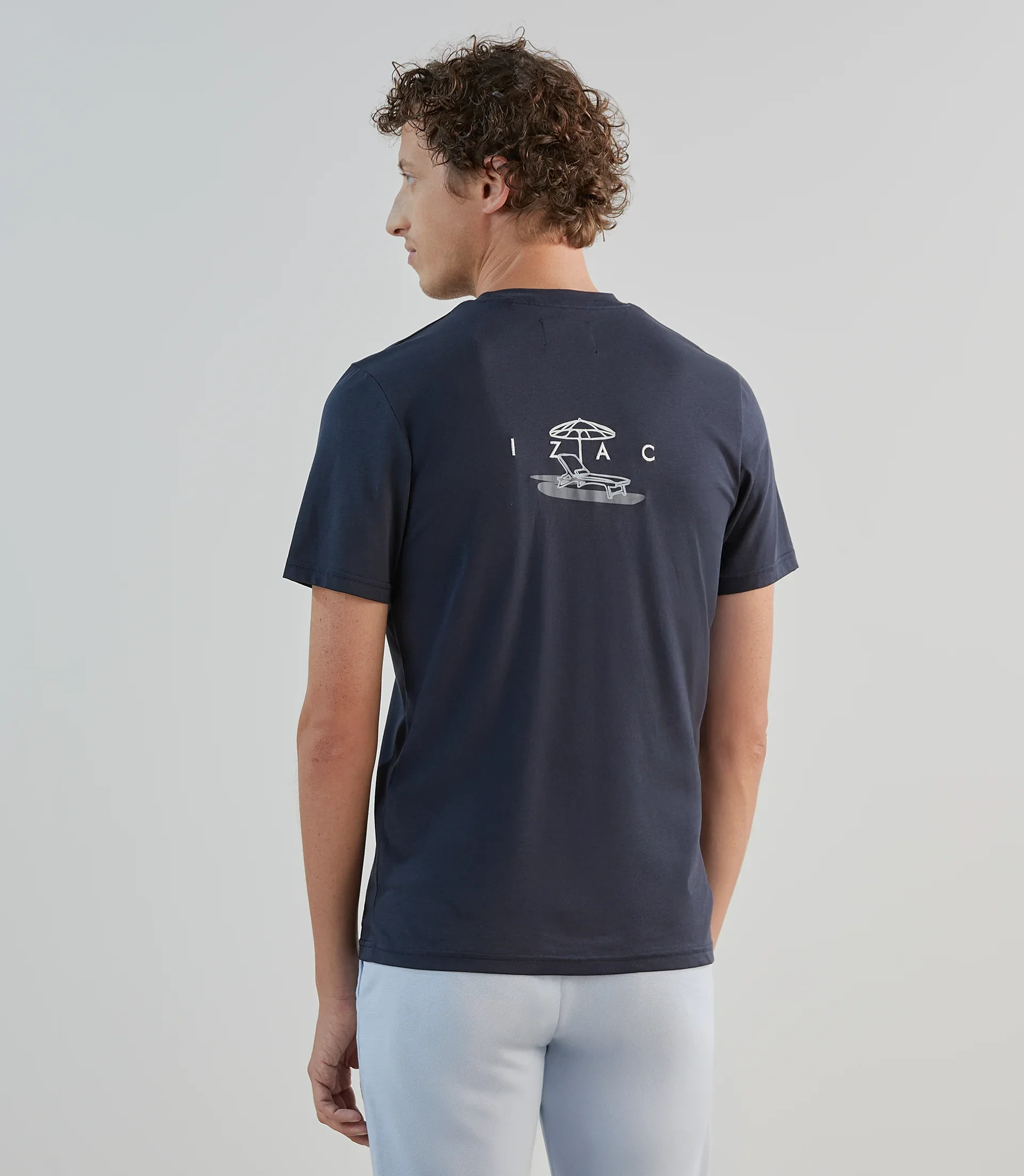 T-shirt col rond marine - Image 3
