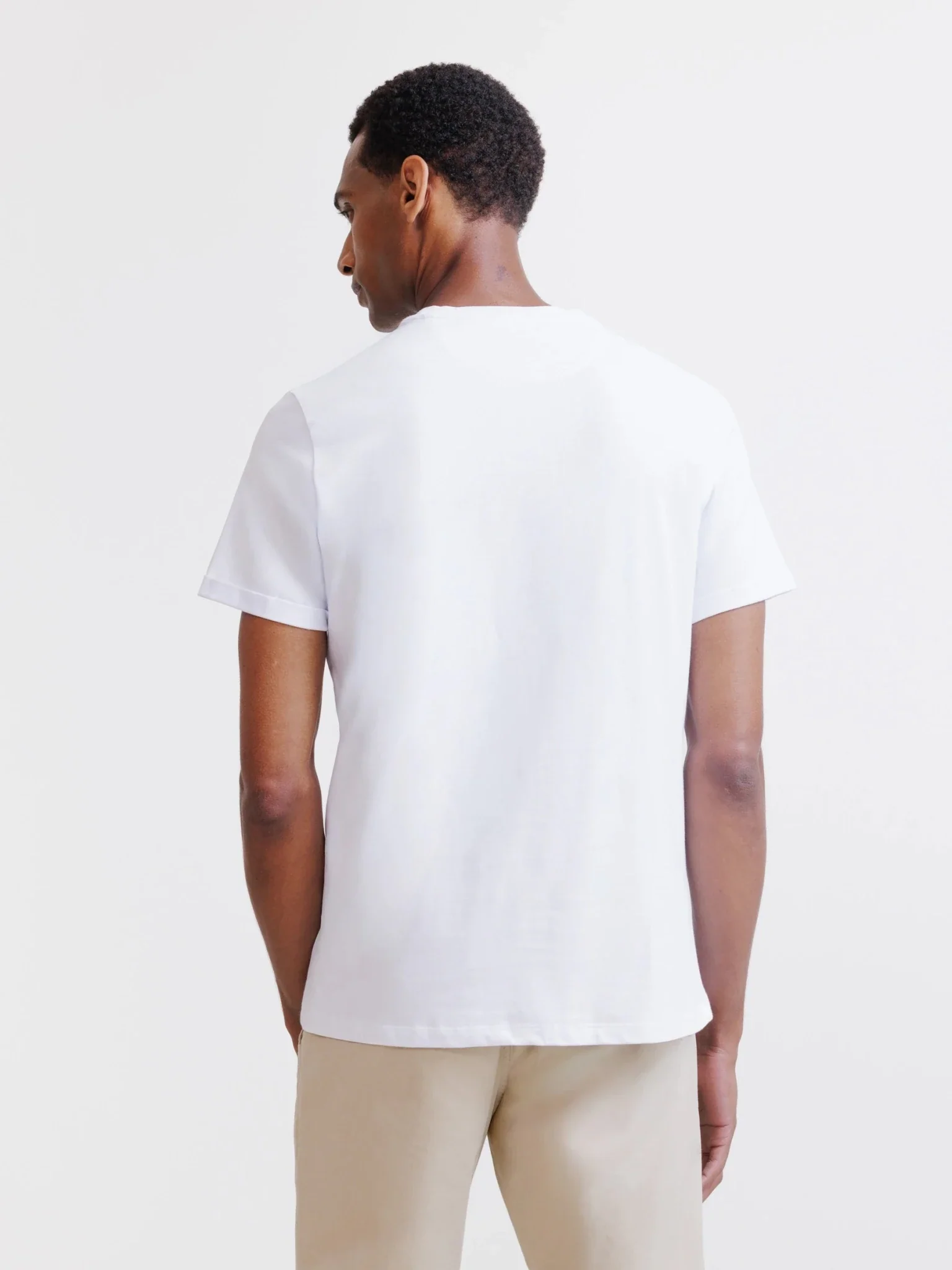 T-shirt col rond blanc - Image 4