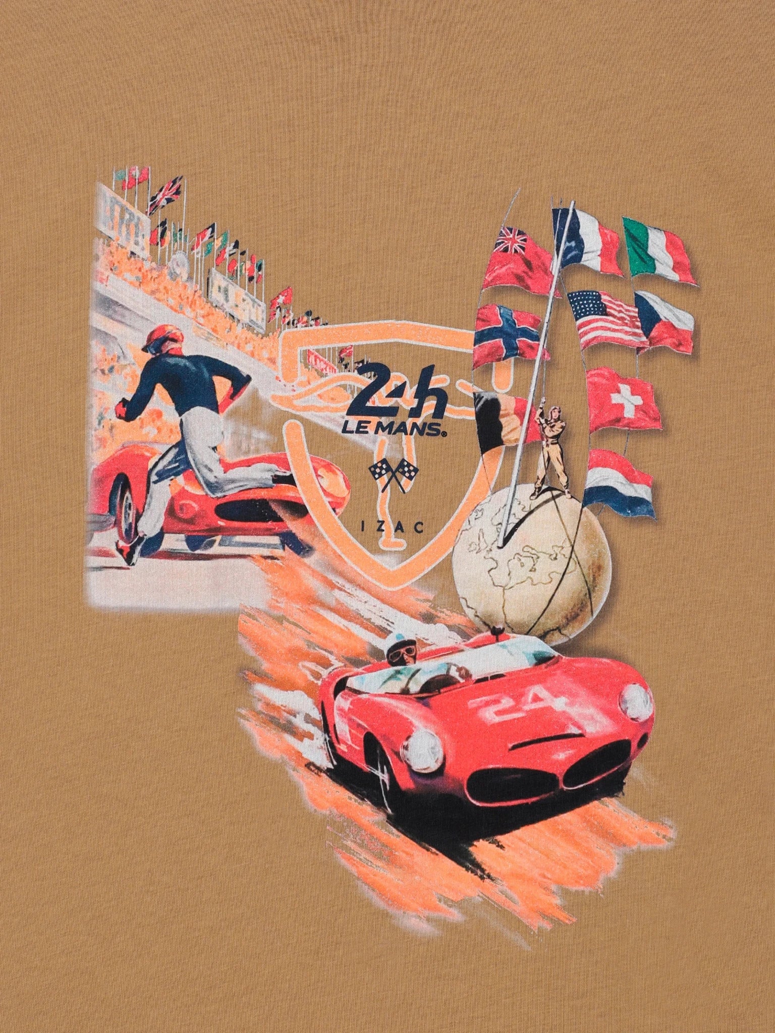 T-shirt col rond camel 24h Le Mans - Image 4