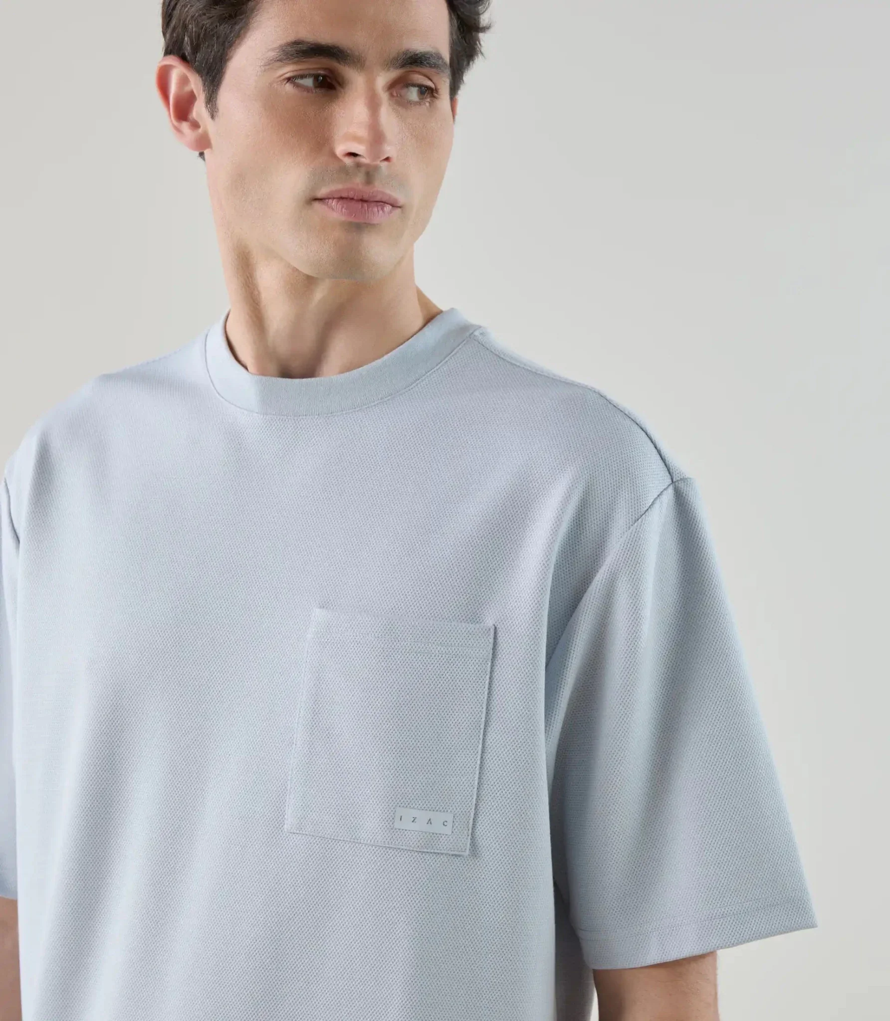 T-shirt col rond en jeu de points ciel - Image 2