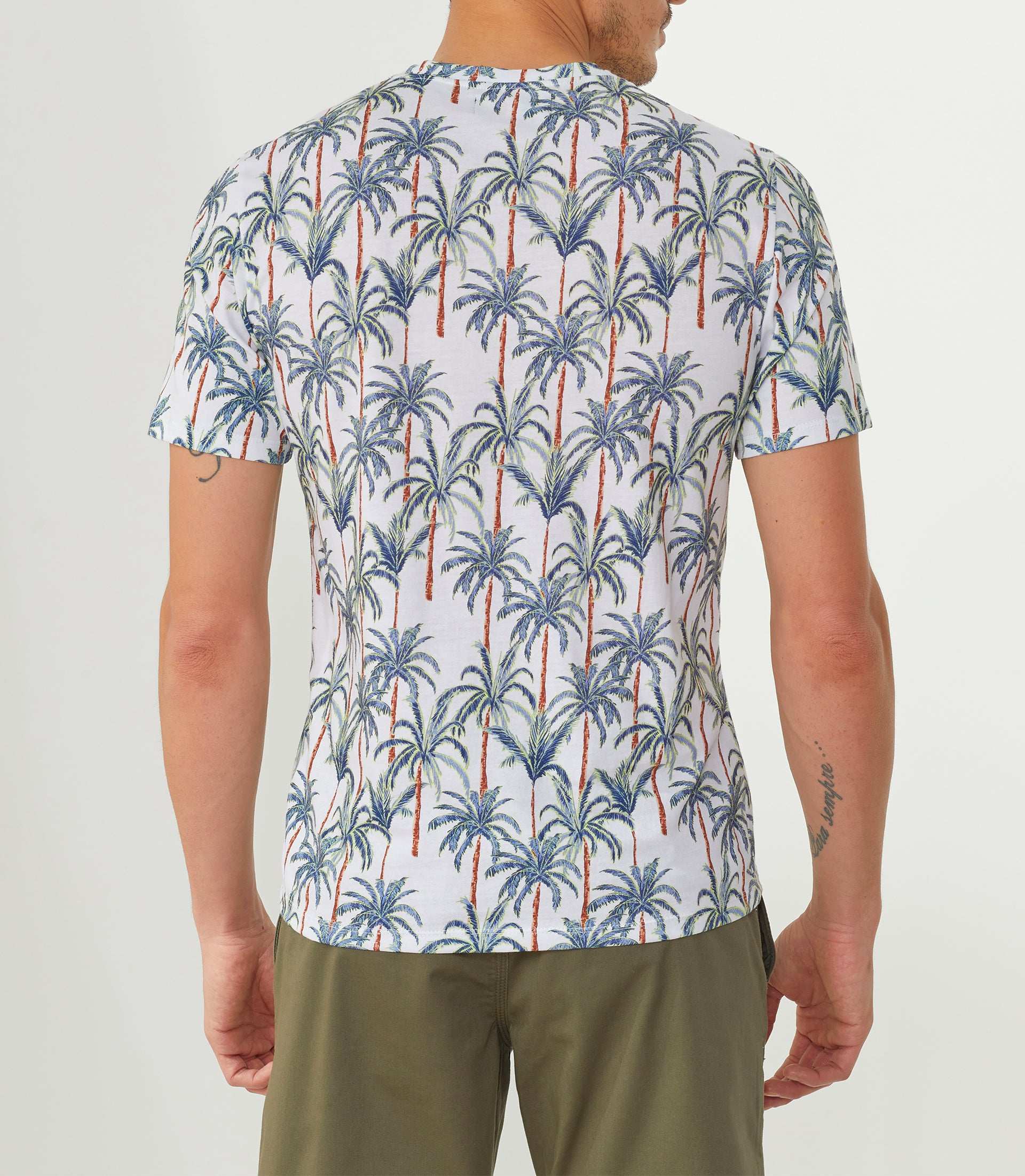 T-shirt col rond imprimé blanc "Xylane" - Image 3