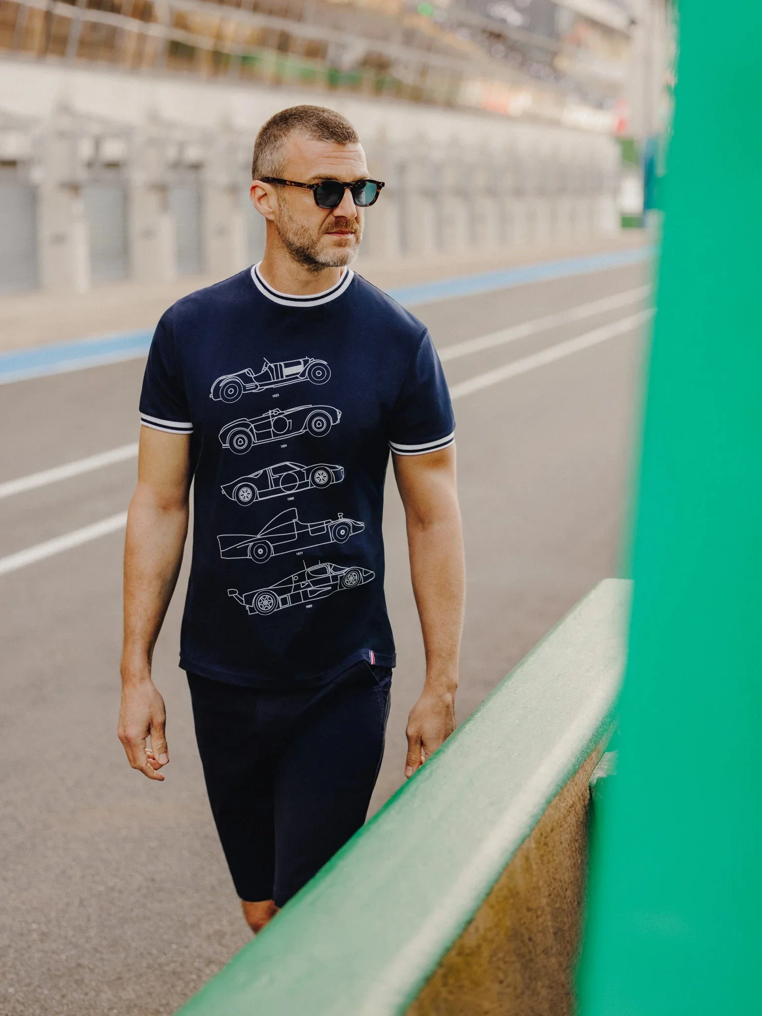 T-shirt col rond marine 24h Le Mans