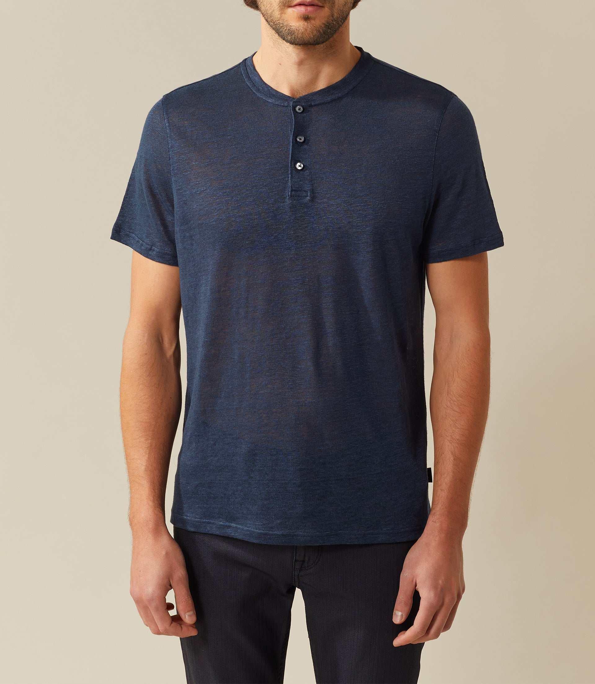 T shirt col rond marine "Xabi" - Image 2