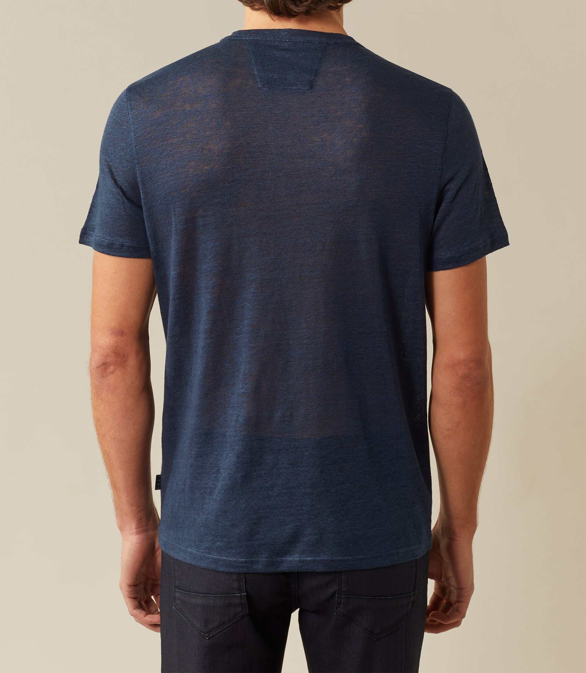 T shirt col rond marine "Xabi" - Image 3