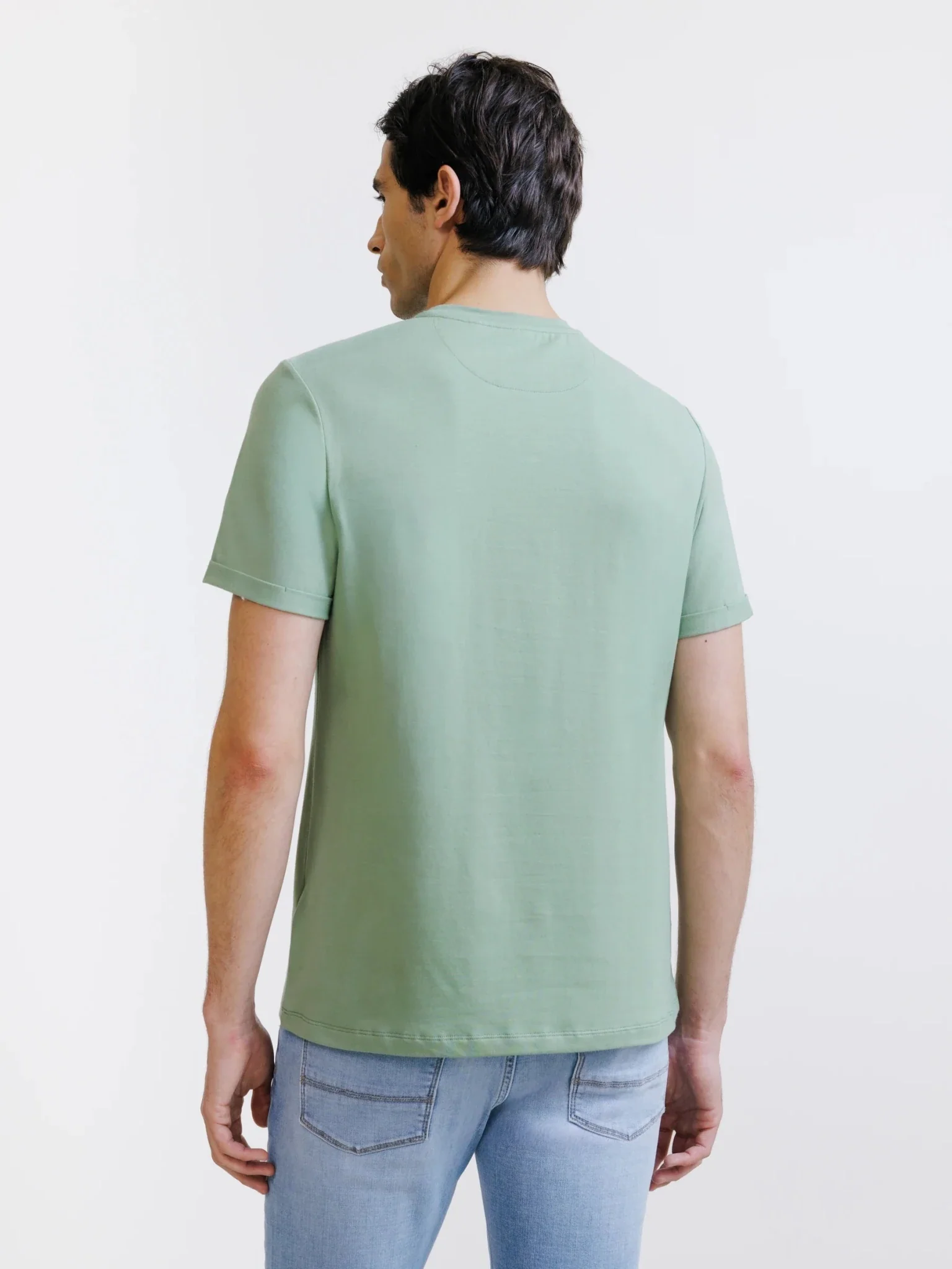T-shirt col rond vert - Image 4