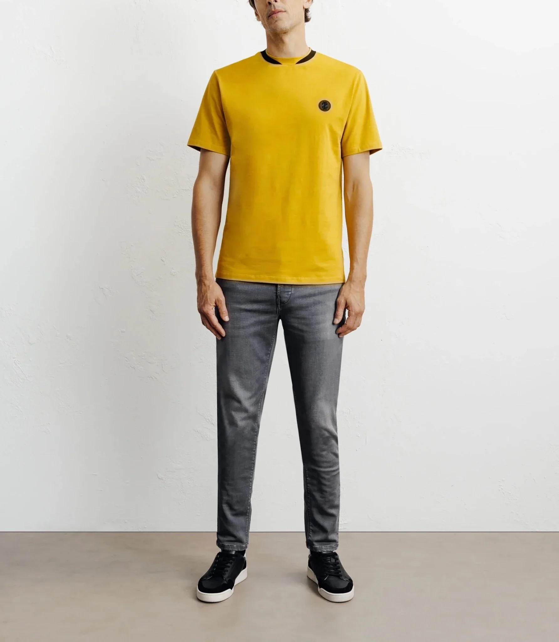 T-shirt col teddy jaune - Image 3