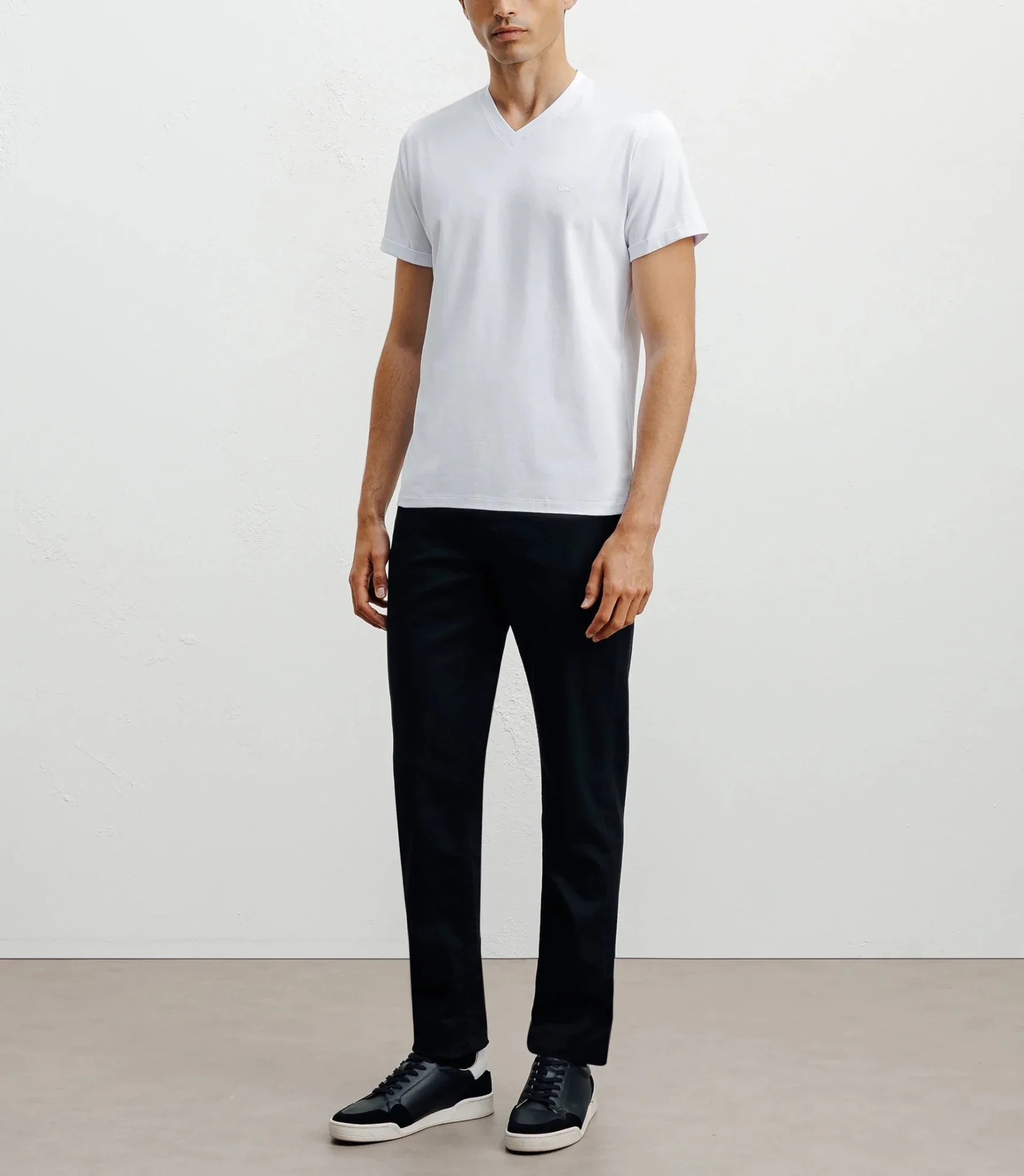 T-shirt col V blanc - Image 3