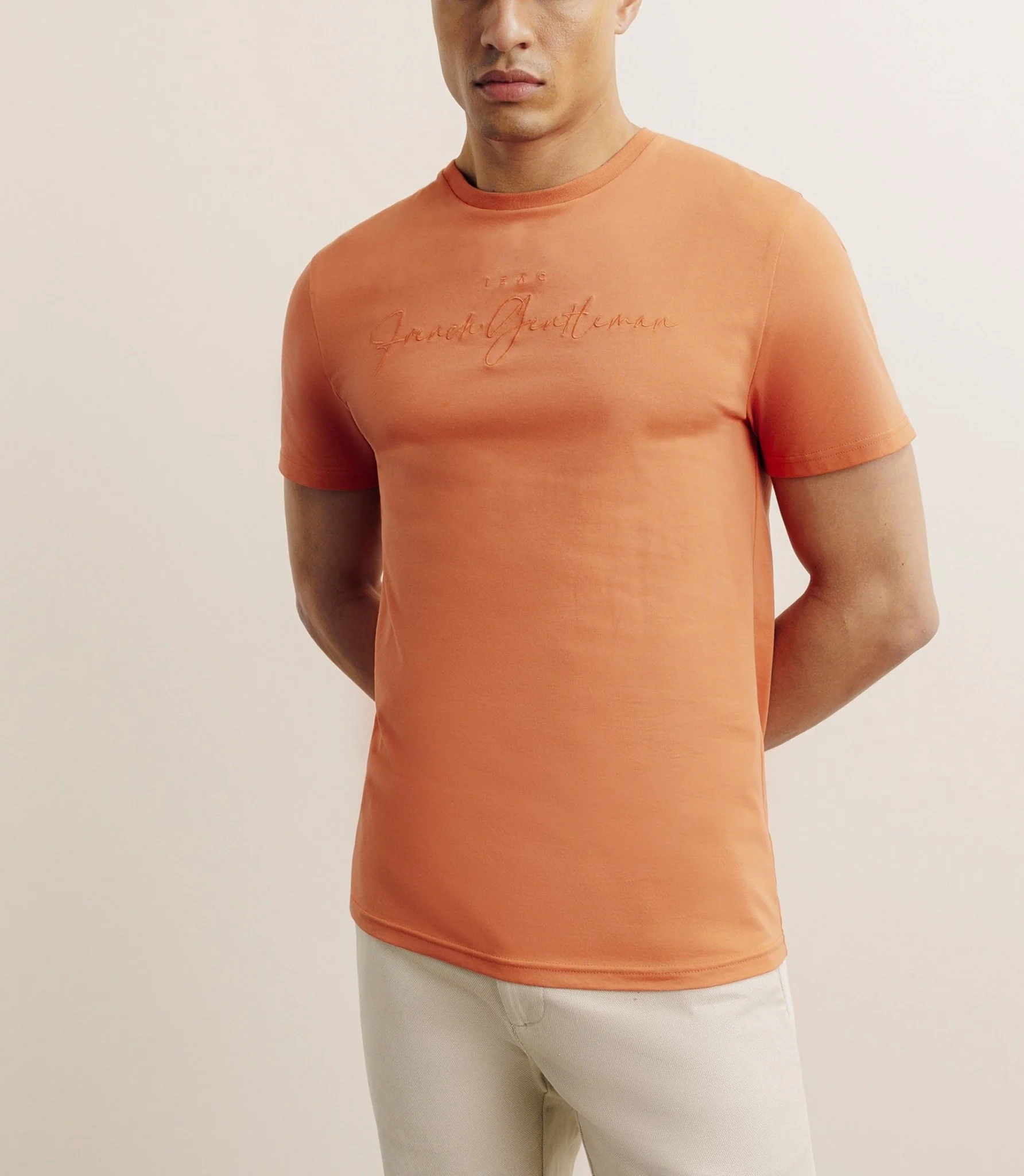 T-shirt manches courtes orange foncé