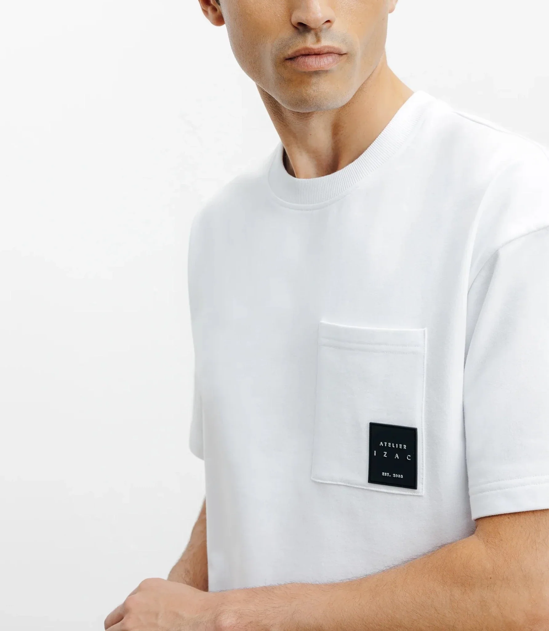 T-shirt oversize col rond blanc - Image 2