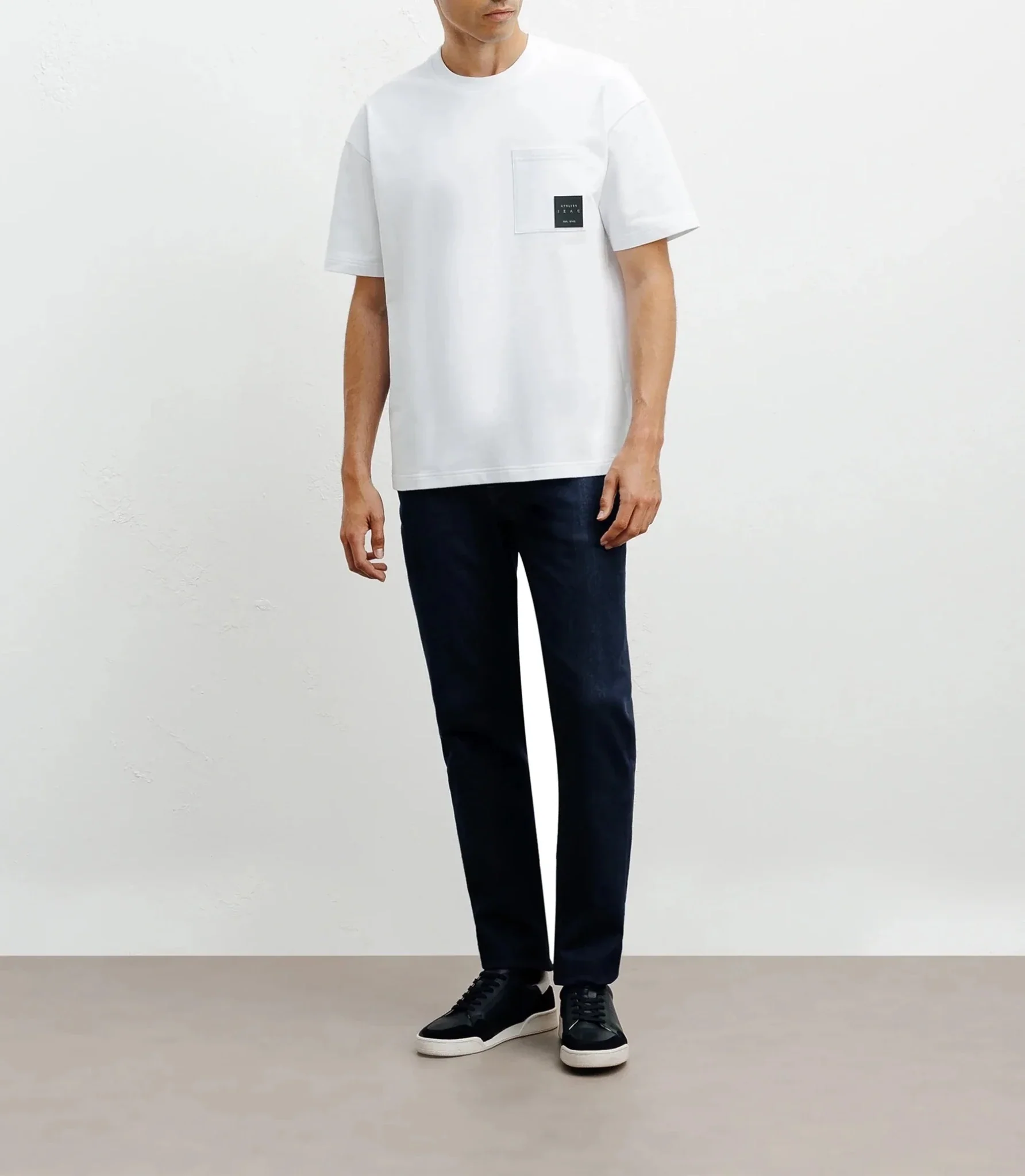 T-shirt oversize col rond blanc - Image 3