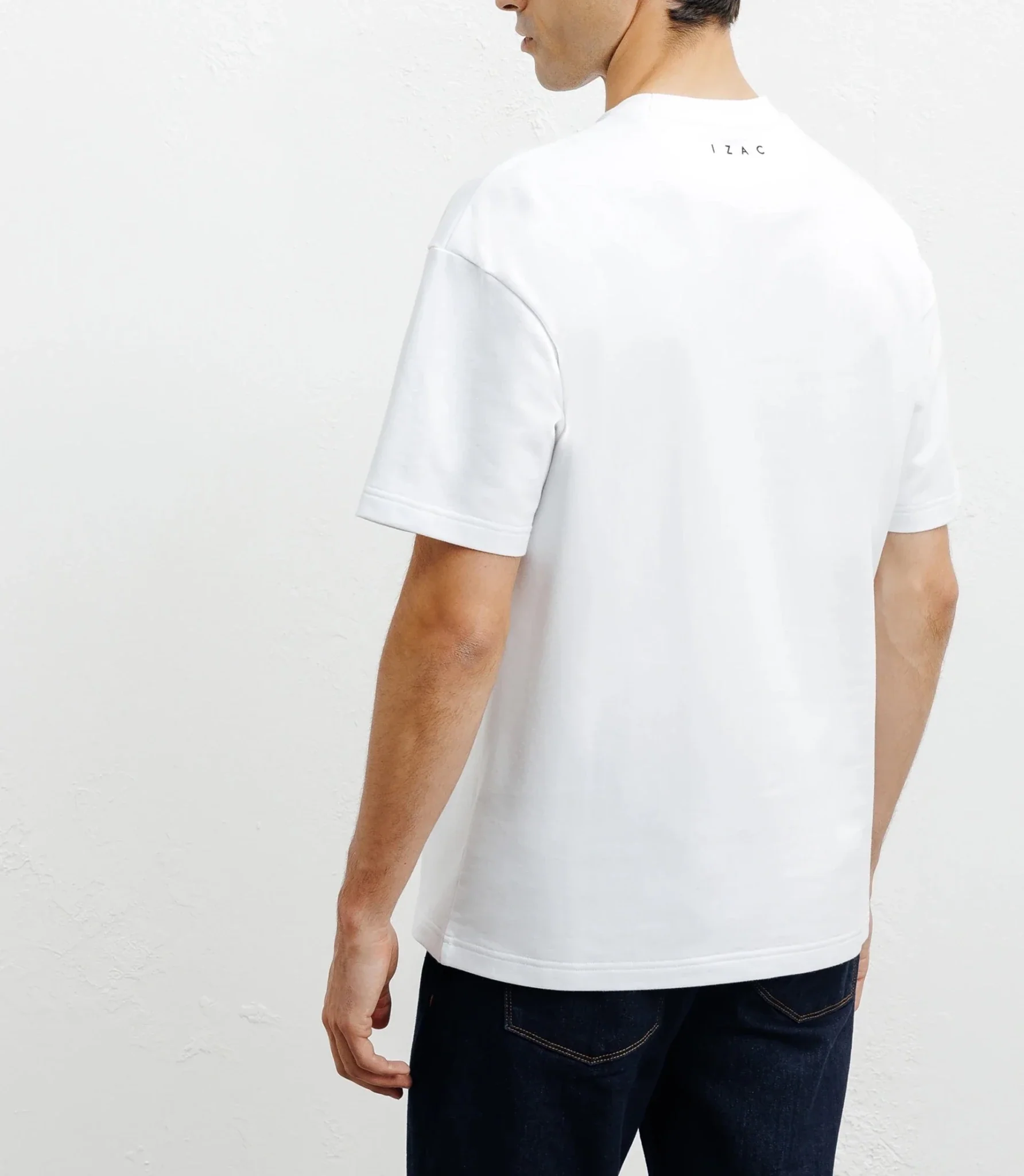T-shirt oversize col rond blanc - Image 4