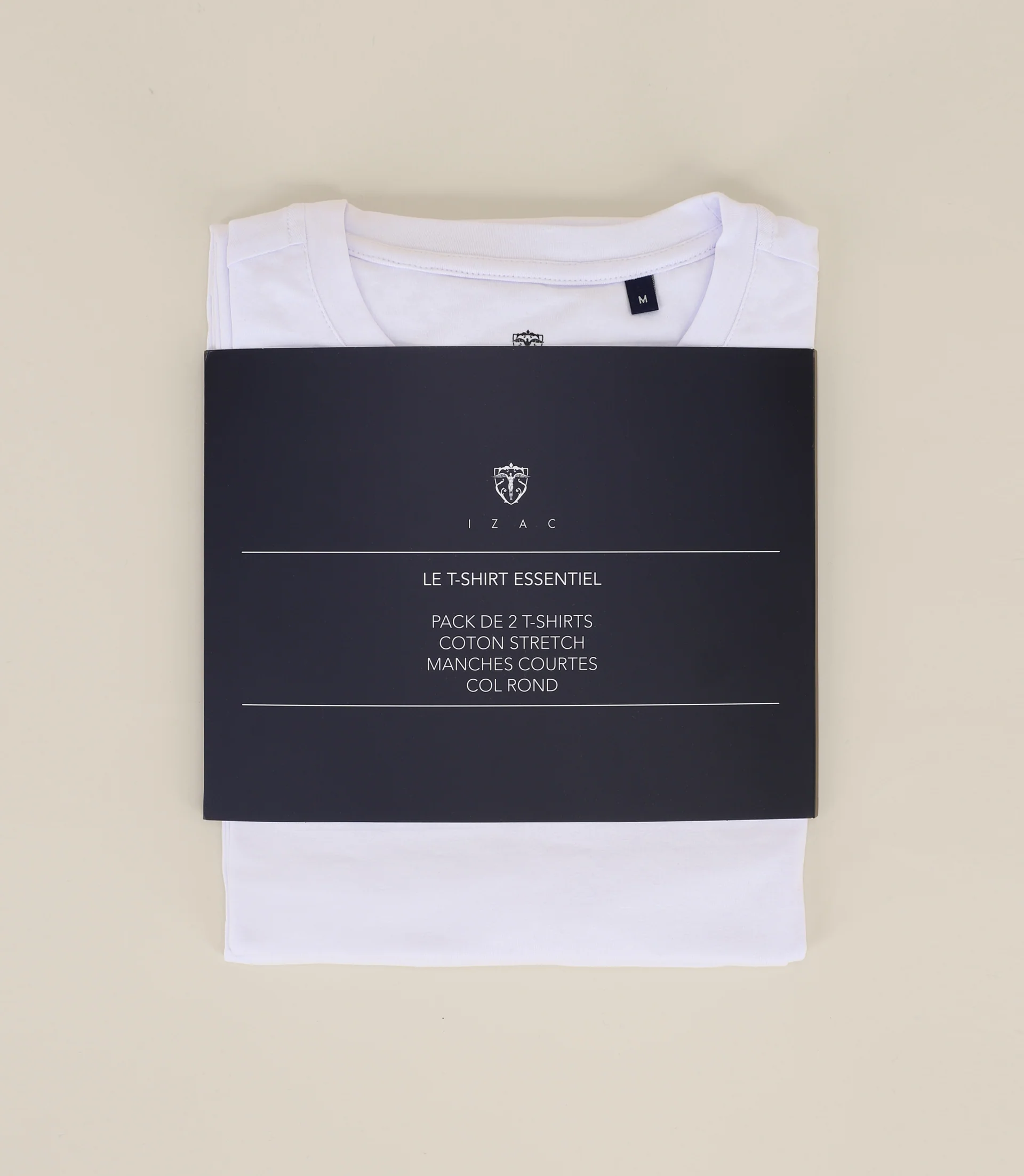 Pack de 2 t-shirts col rond blanc - Image 3