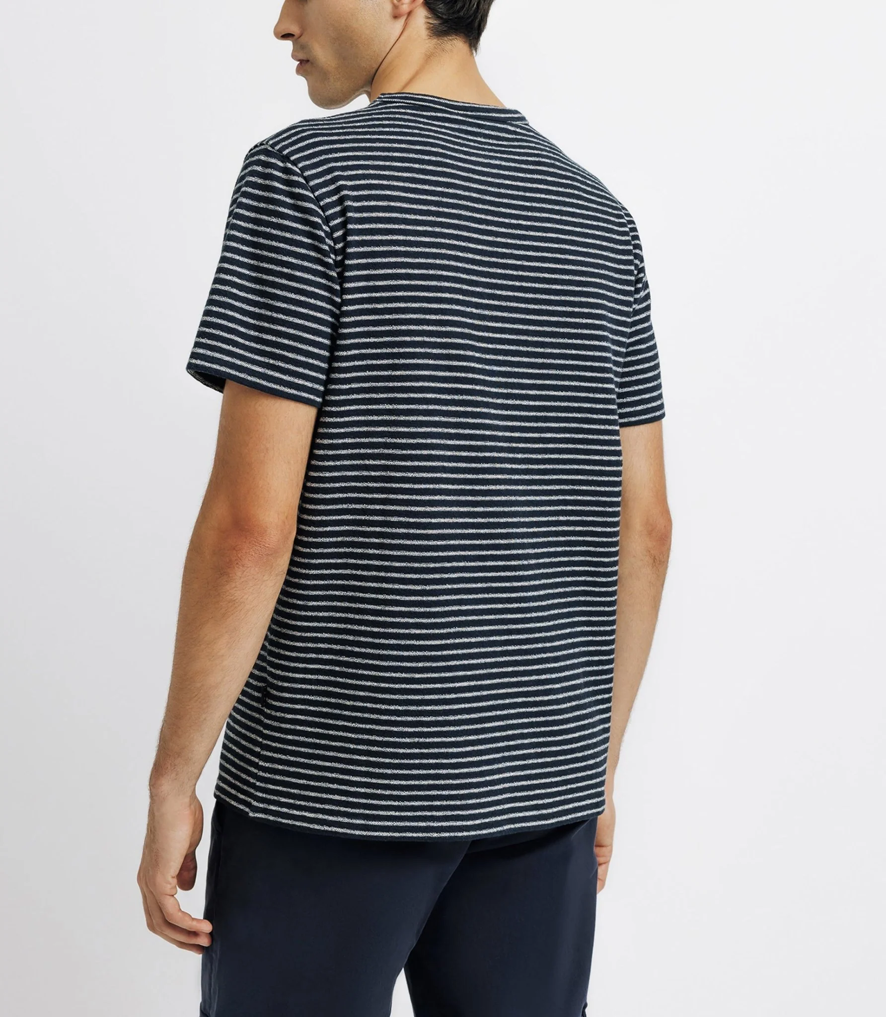 T-shirt rayé marine - Image 3