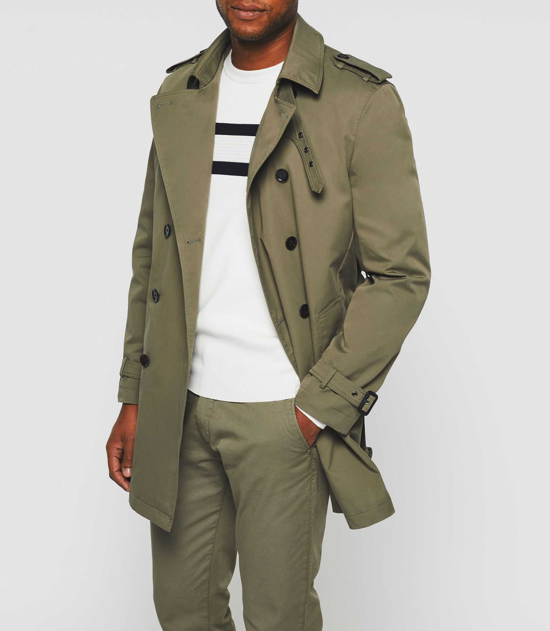 Trench croisé kaki "Hamilton" - Image 2