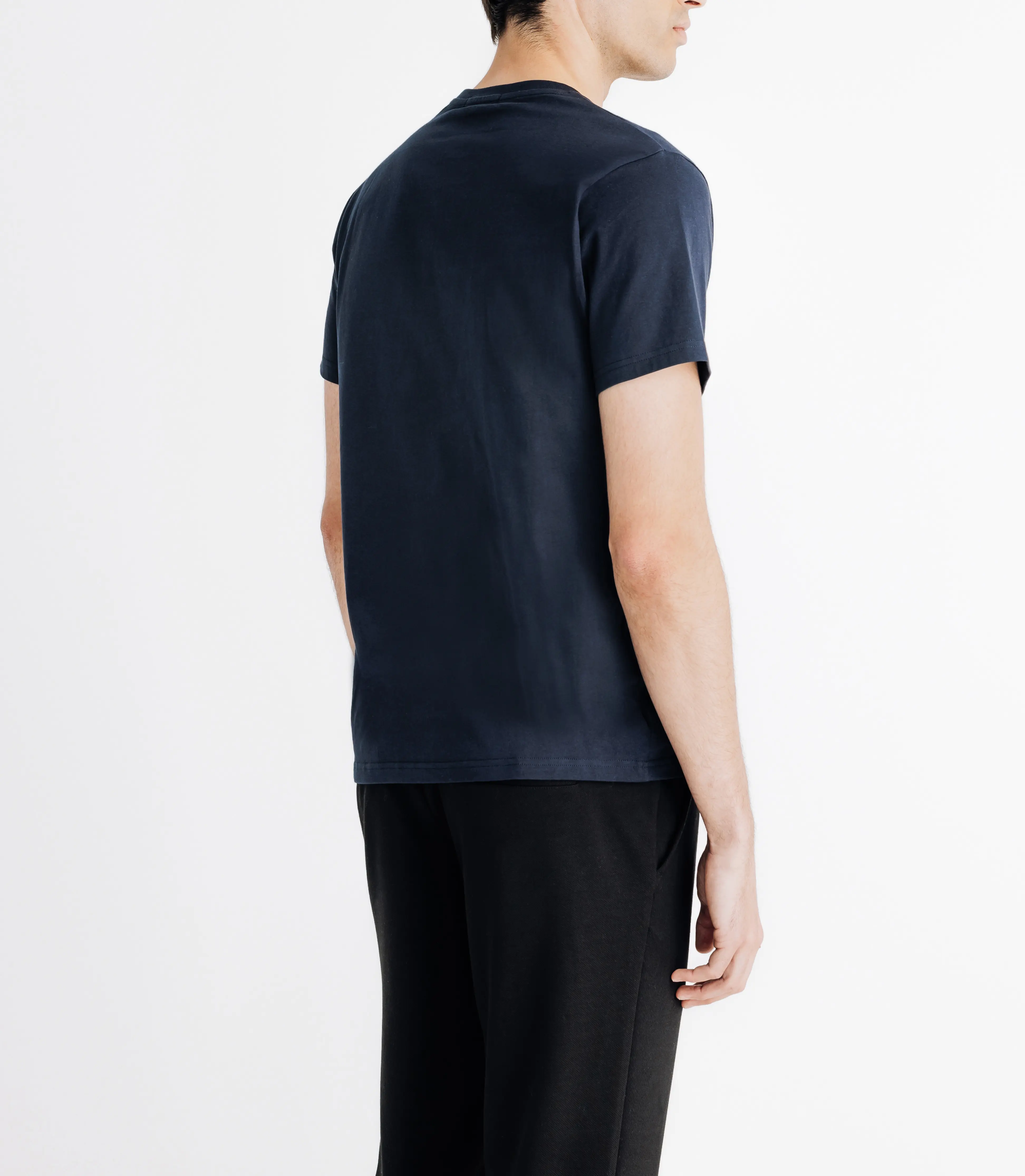 T-shirt col rond marine - Image 4