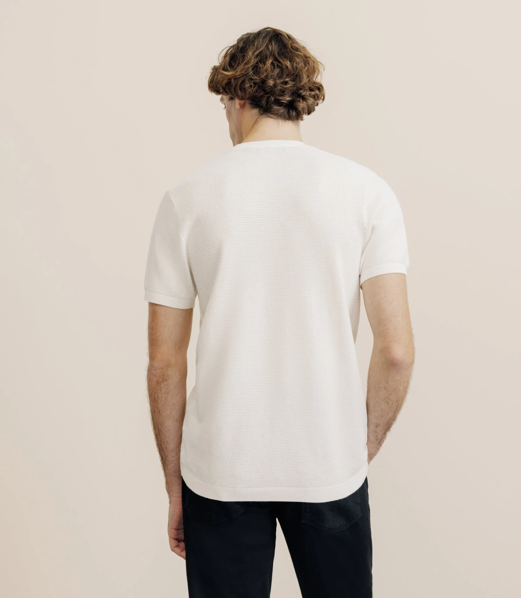 T-shirt en maille blanc - Image 4