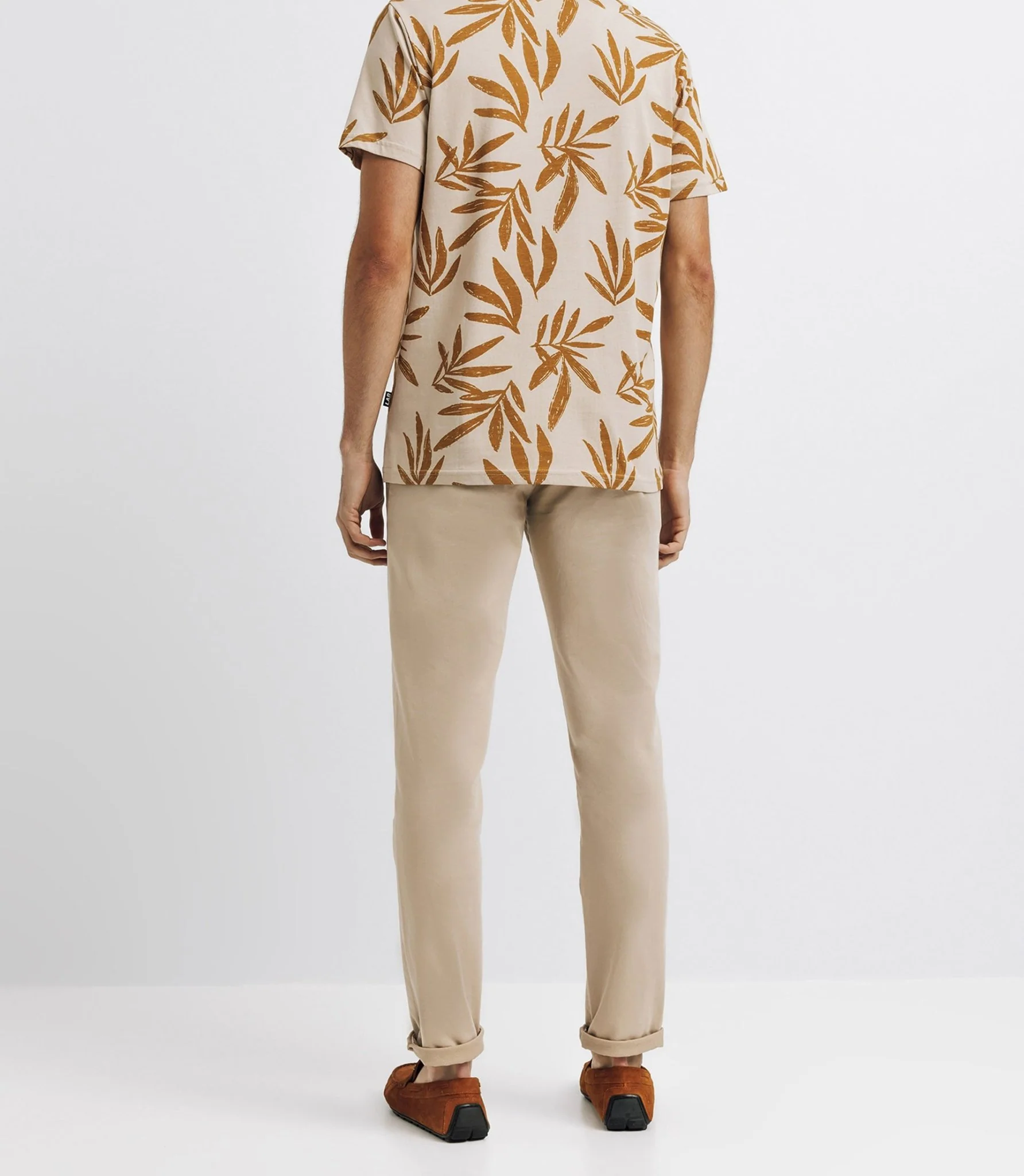 T-shirt à fleurs beige - Image 3
