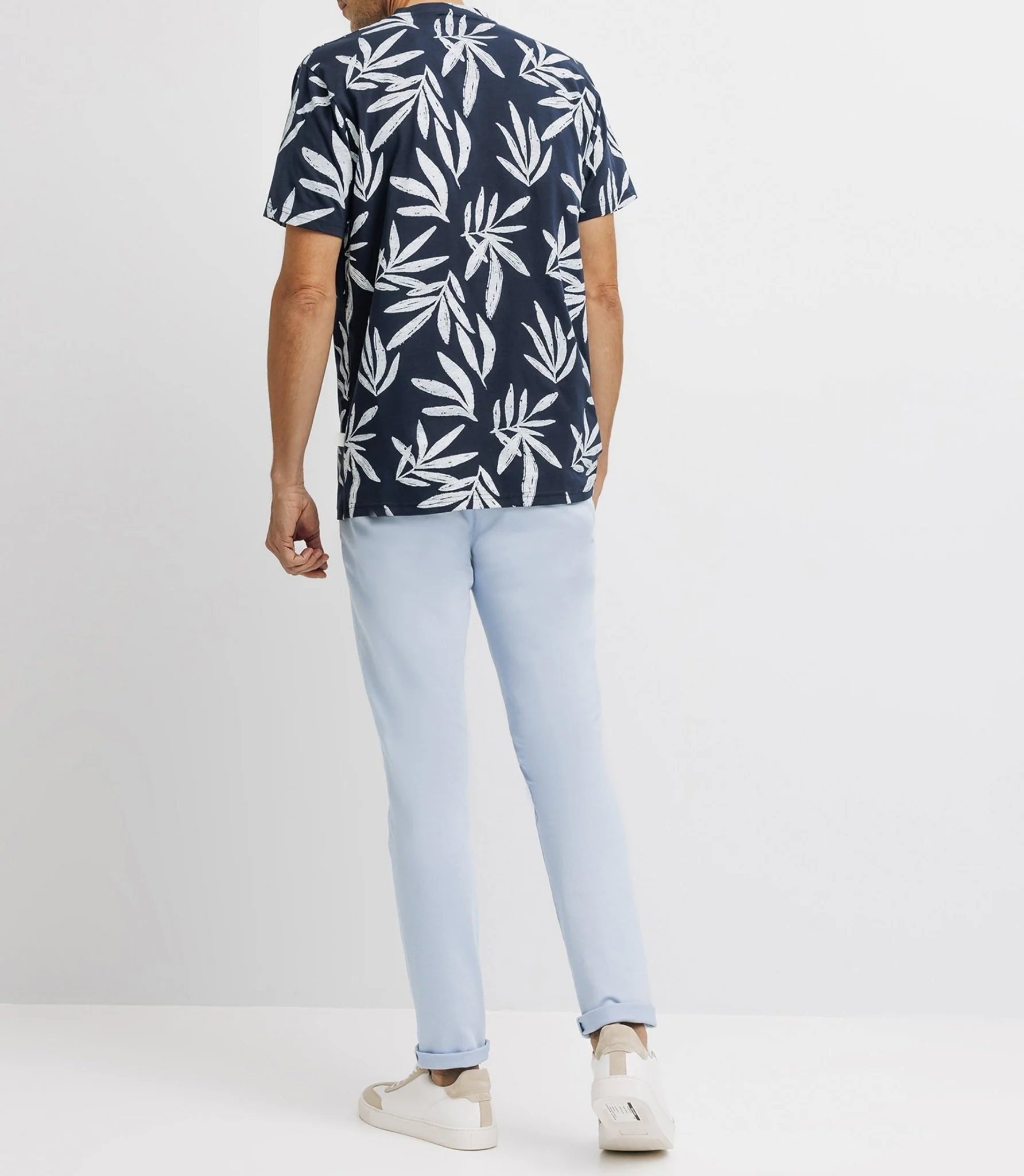 T-shirt à fleurs marine - Image 3