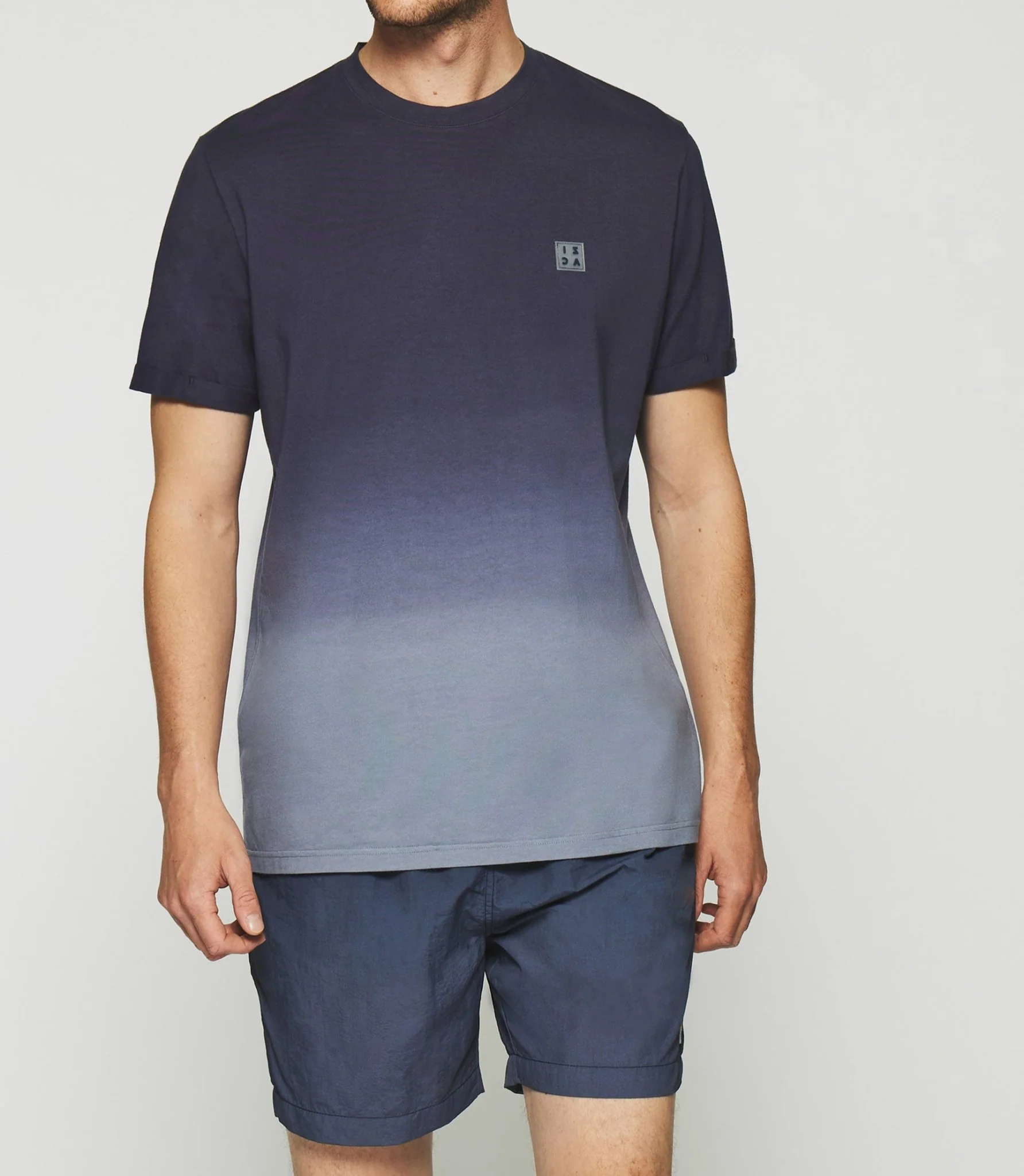 T-shirt à manches courtes dégradé dip dye marine GUYTO - Image 2
