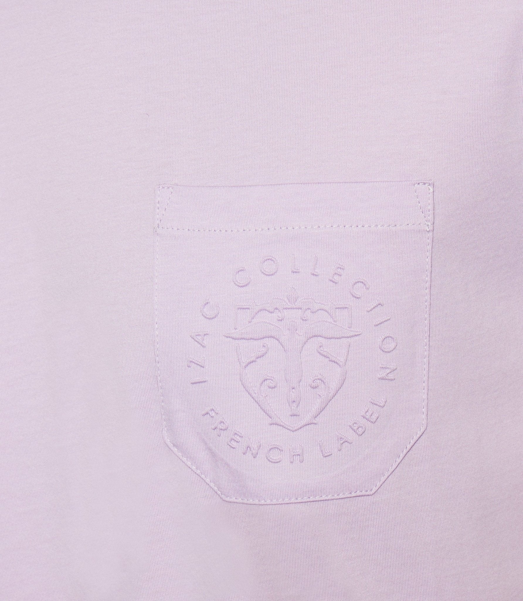 T-shirt à manches courtes uni violet parme GABRIEL - Image 4