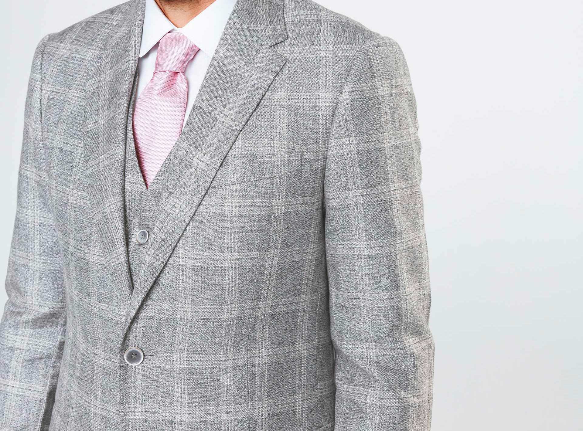 Veste carreaux-fenêtre gris - Image 4