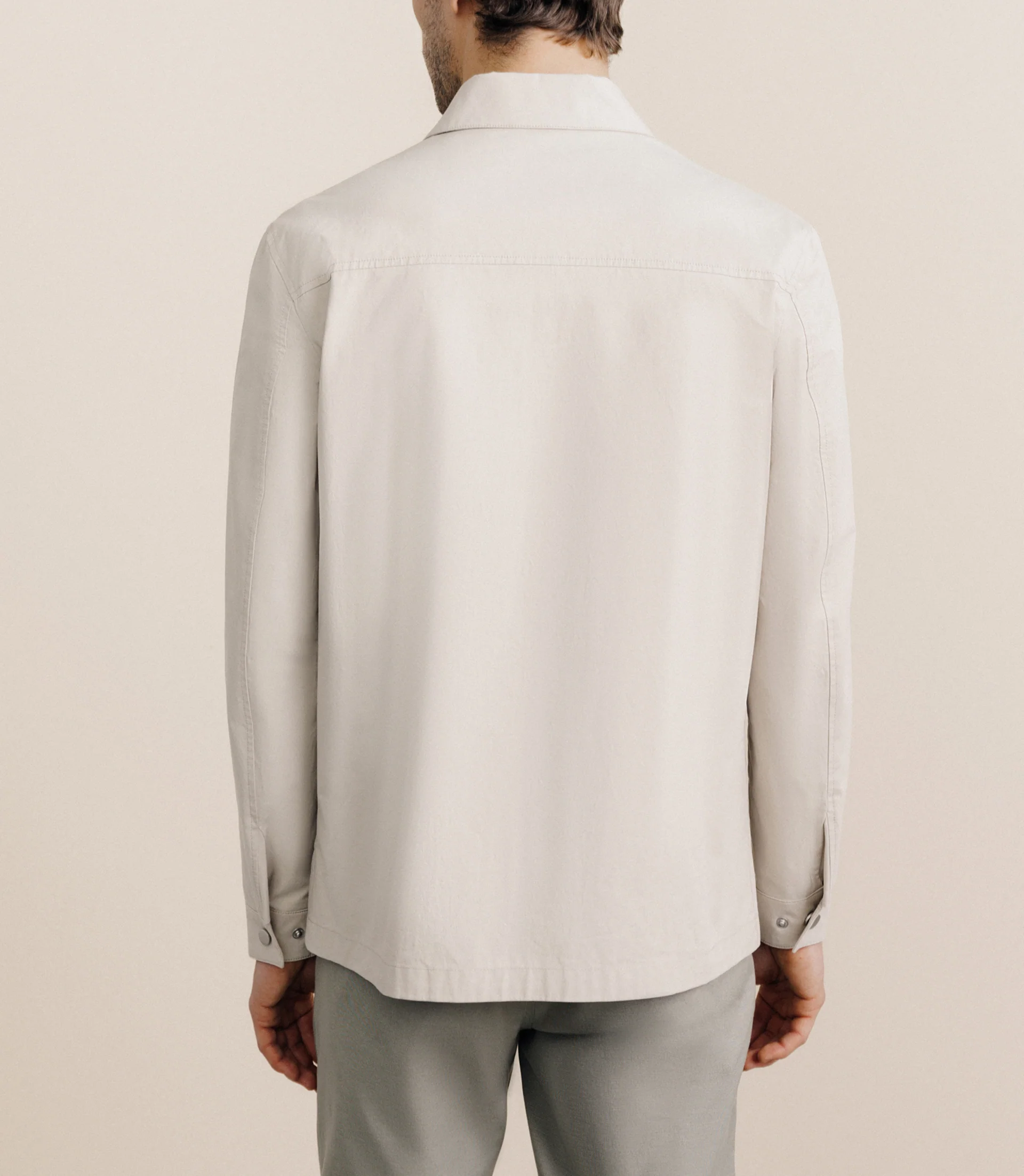 Veste casual 100% coton beige - Image 5