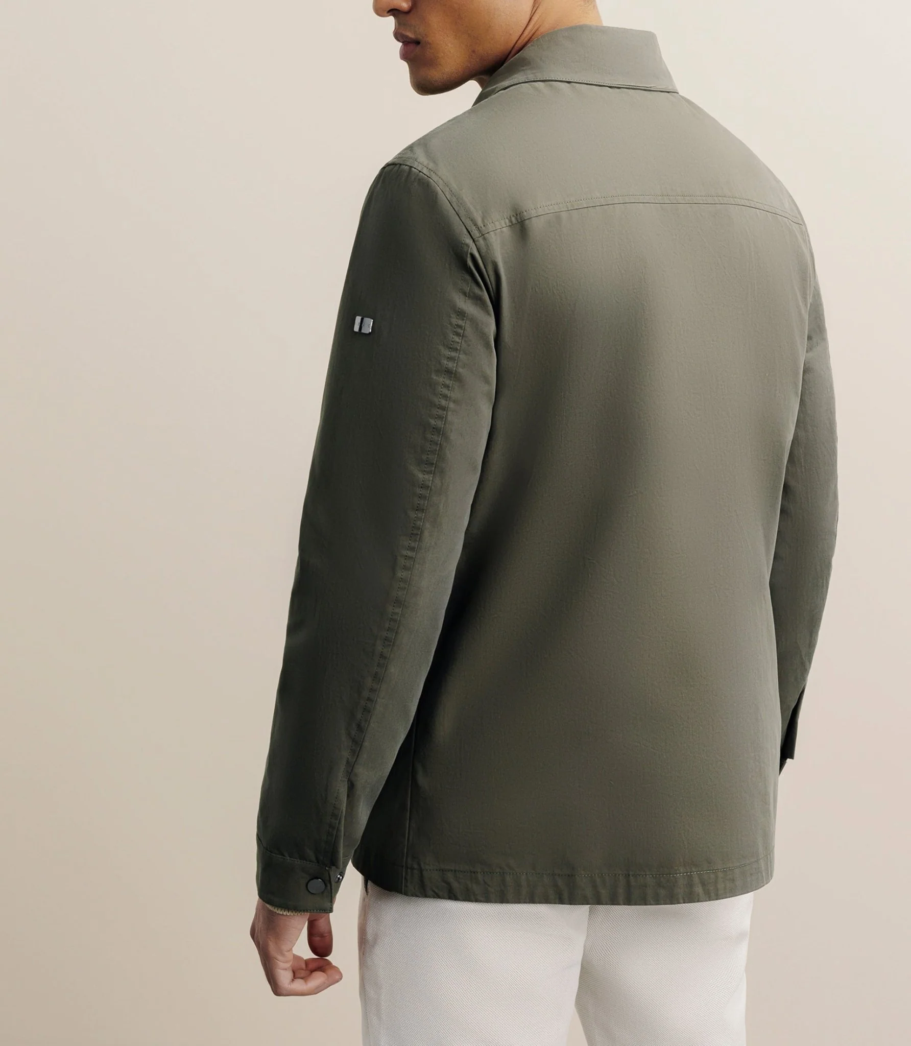 Veste casual 100% coton kaki - Image 4