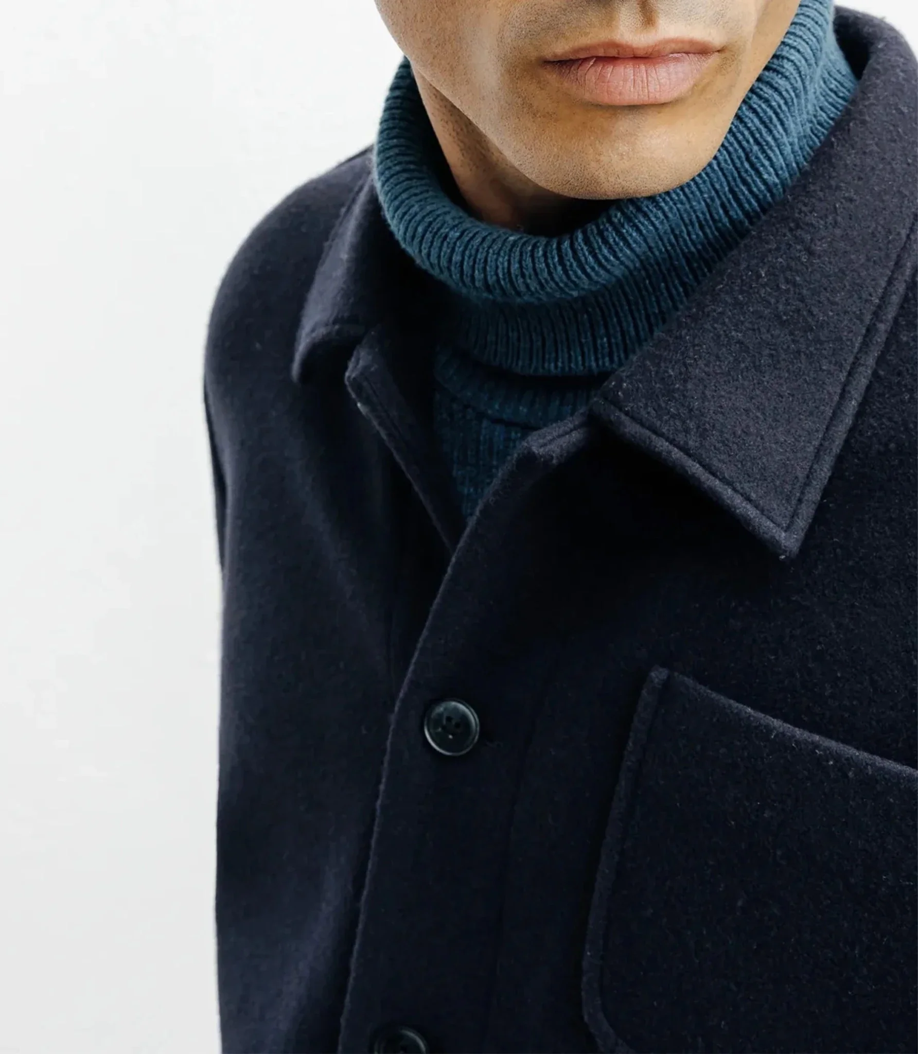 Veste casual 3 poches marine - Image 2