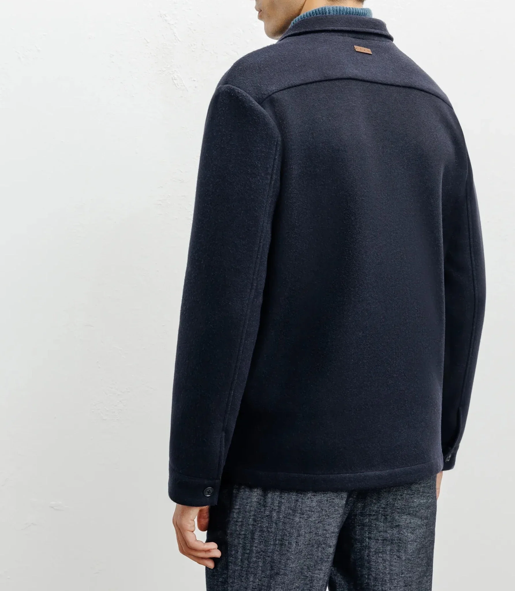 Veste casual 3 poches marine - Image 4