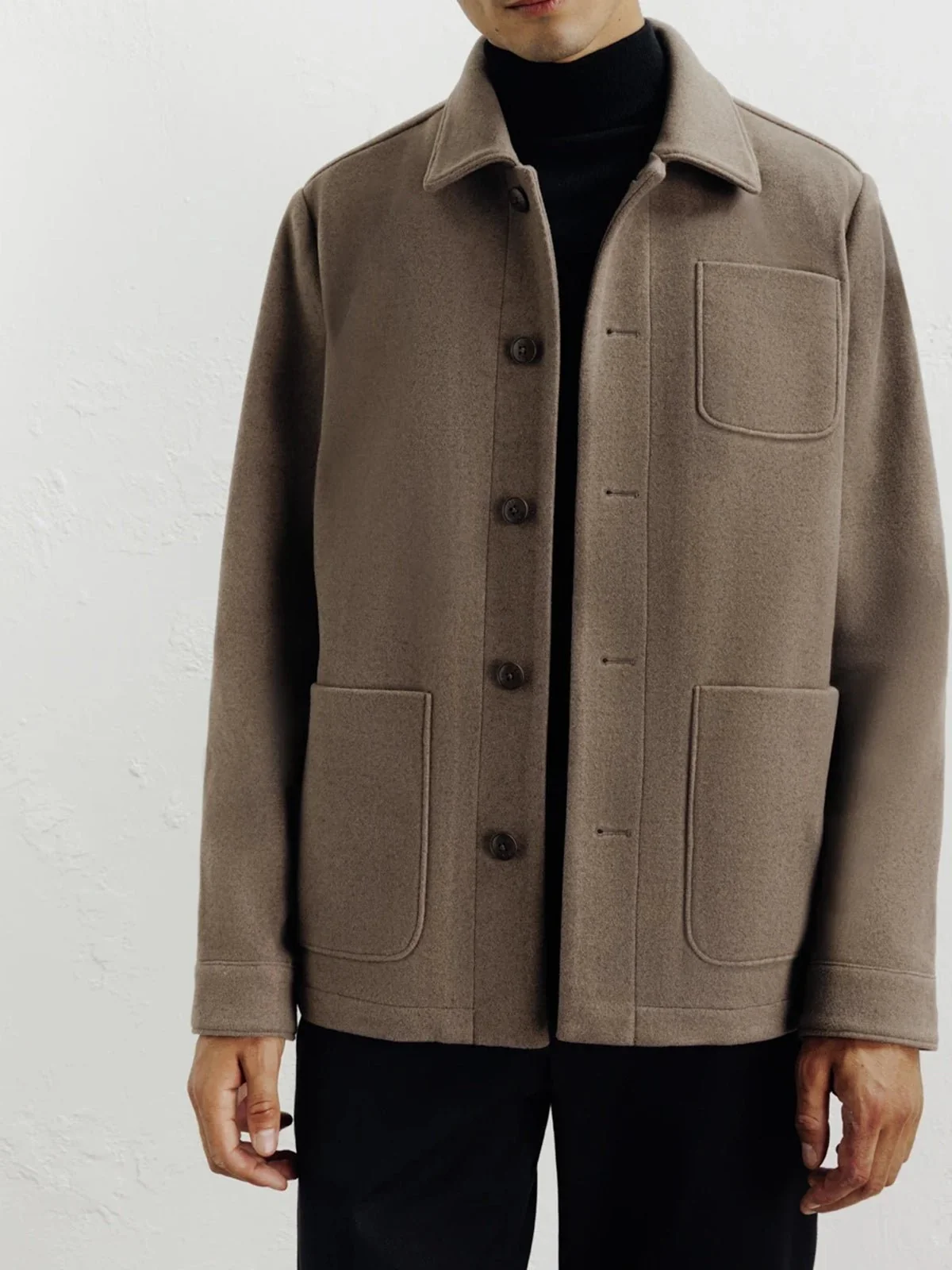 Veste casual 3 poches taupe