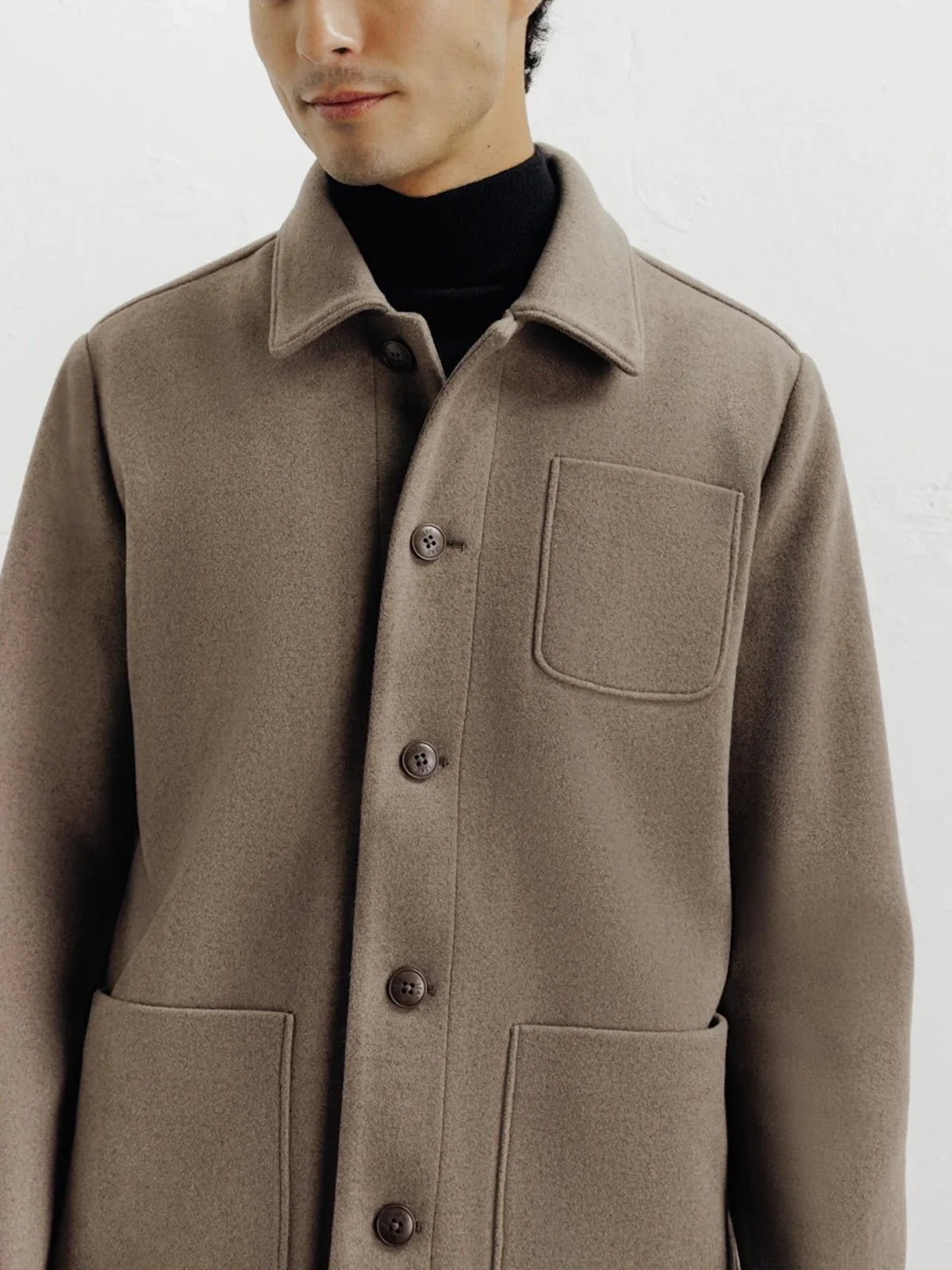 Veste casual 3 poches taupe - Image 2