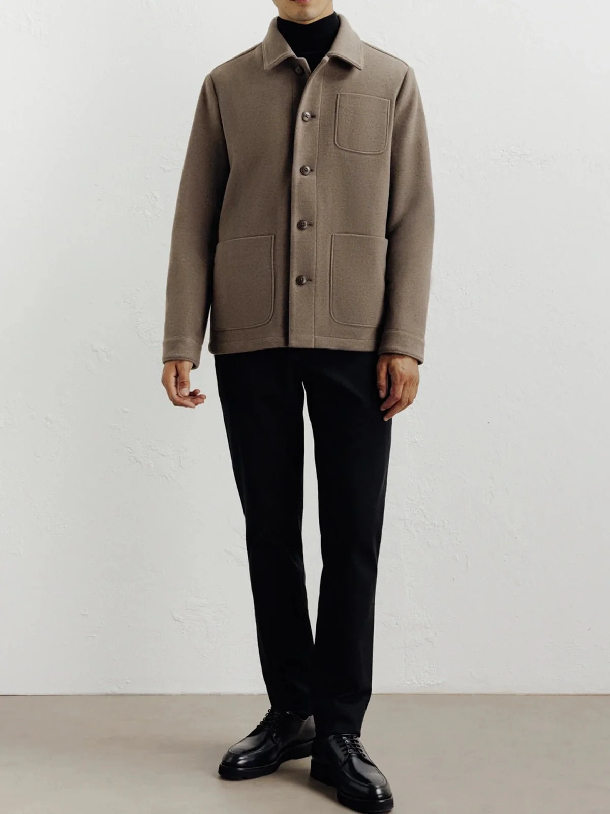 Veste casual 3 poches taupe - Image 3