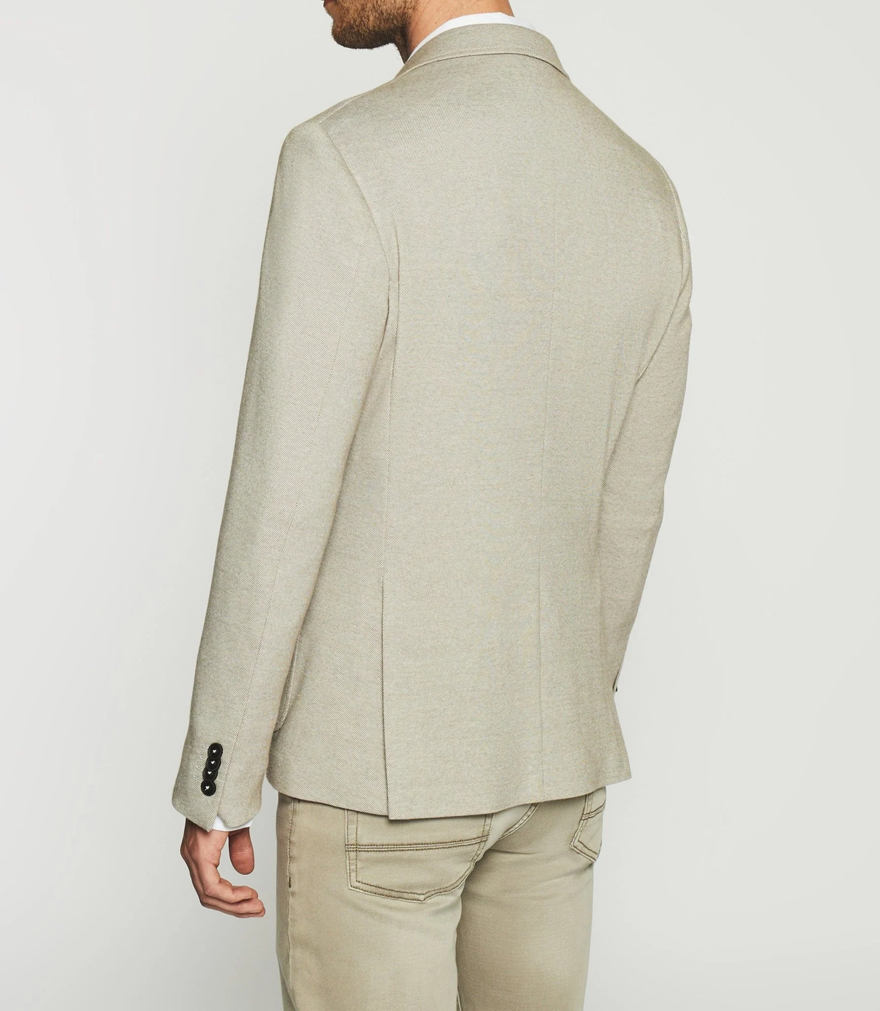 Veste casual 2 boutons beige AERIEN - Image 4