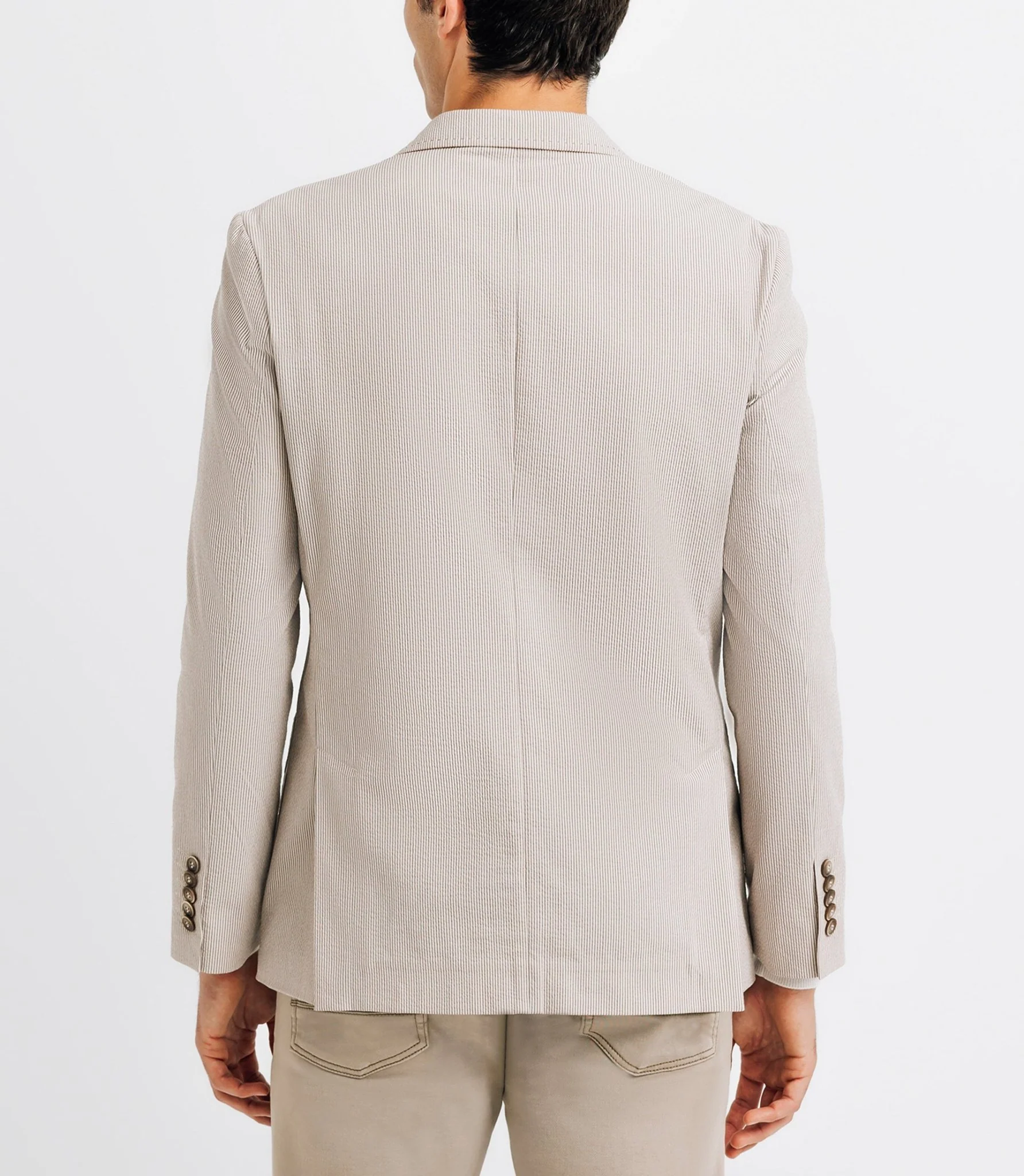Veste casual seersucker beige - Image 3