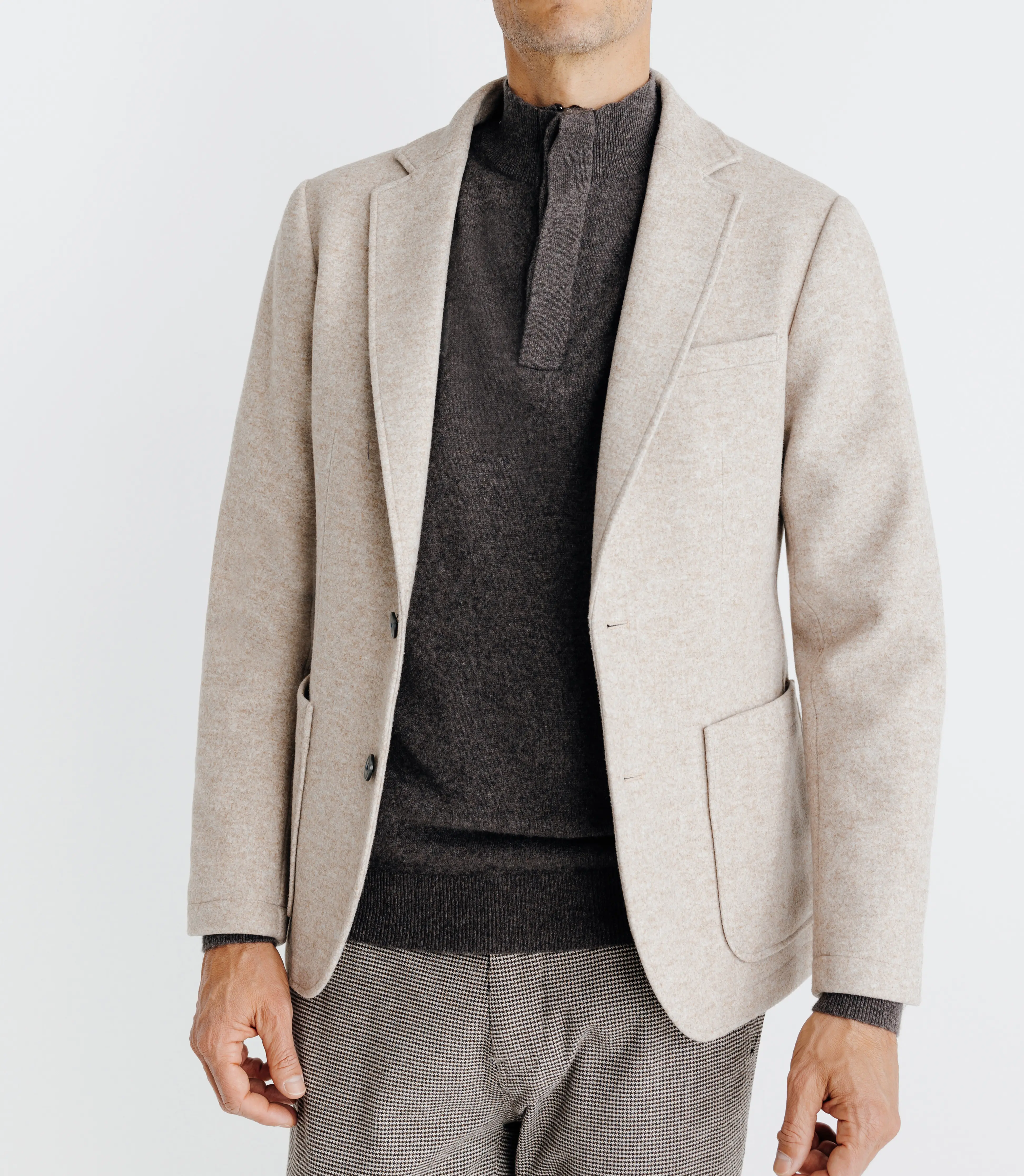 Veste avec parementure amovible beige - Image 5