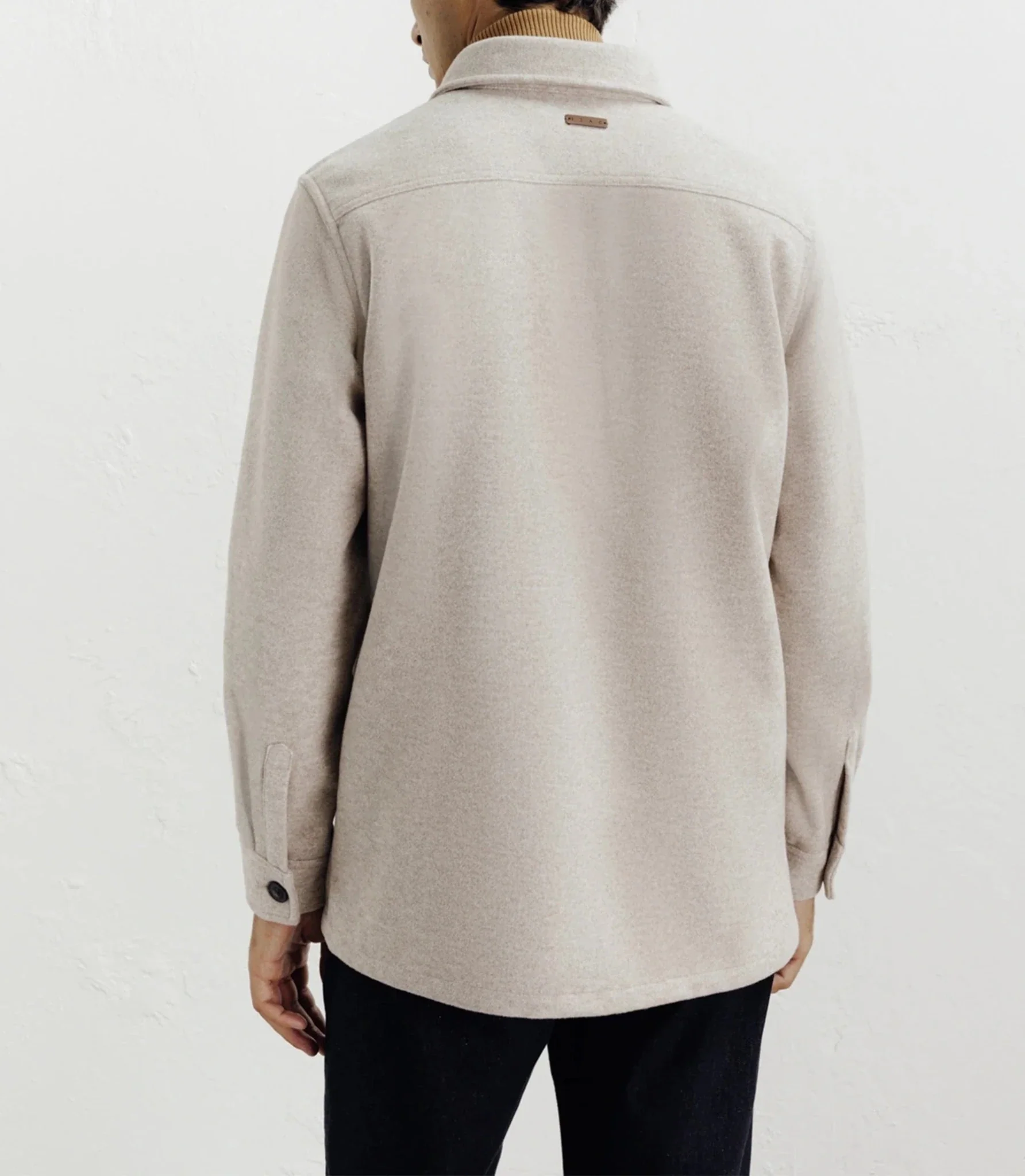 Veste casual col chemise beige - Image 4
