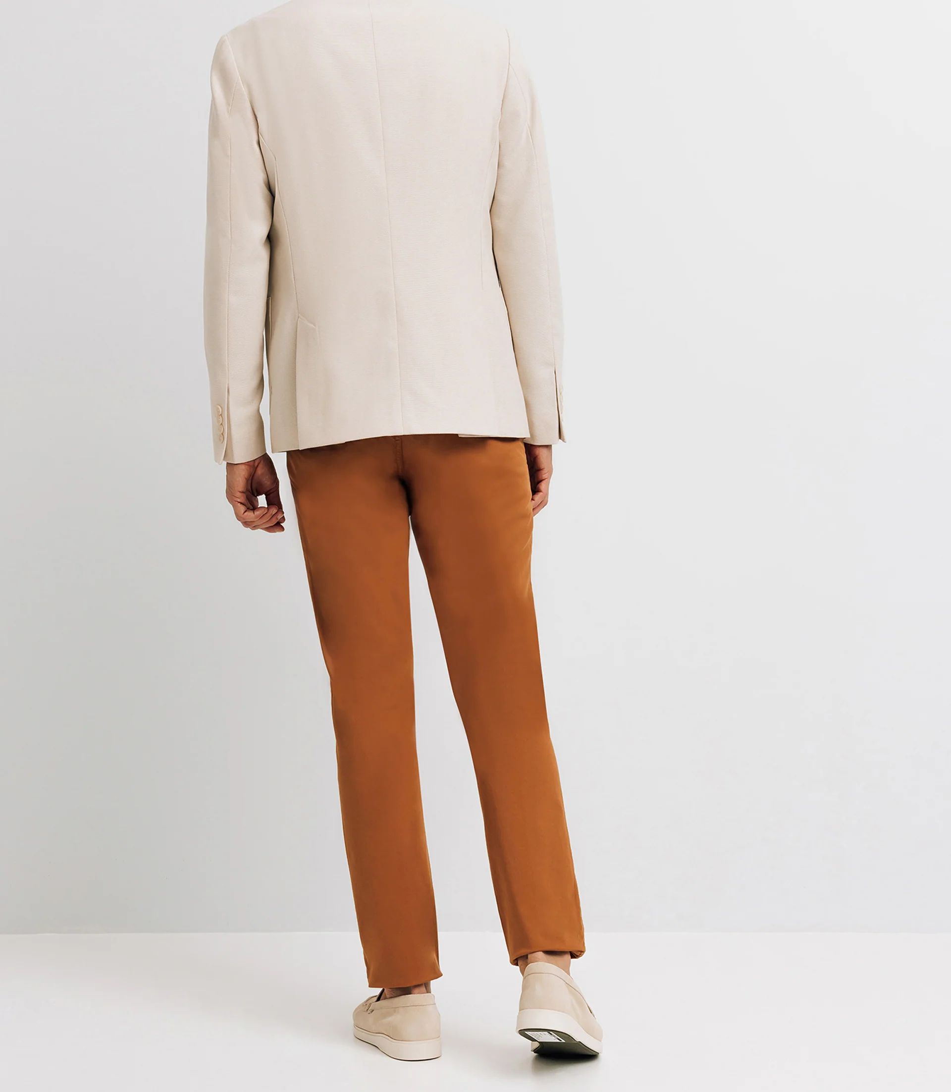 Veste casual armurée effet nid d'abeille écru - Image 4