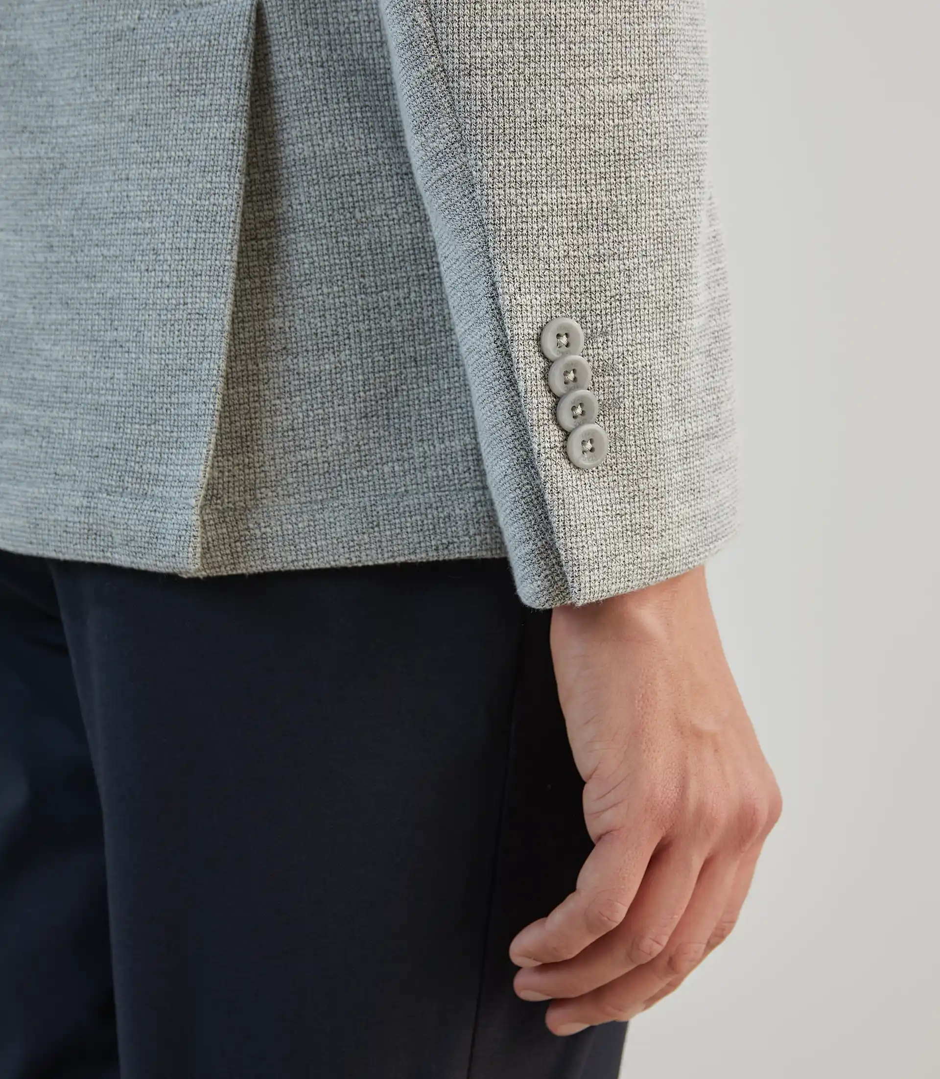 Veste casual en maille gris clair - Image 5