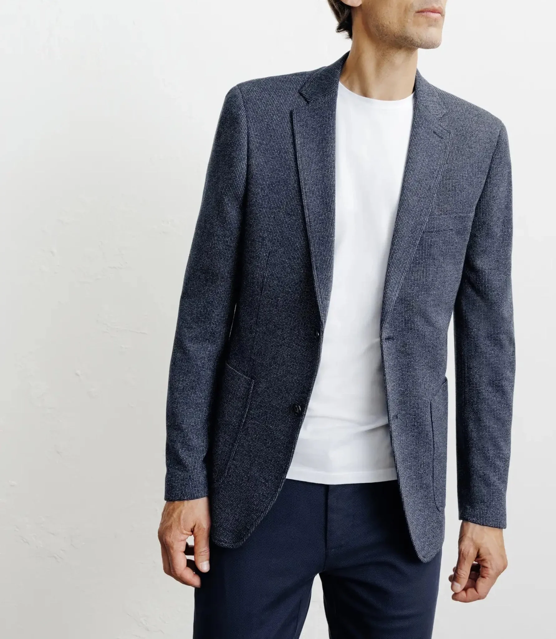 Veste casual en maille marine