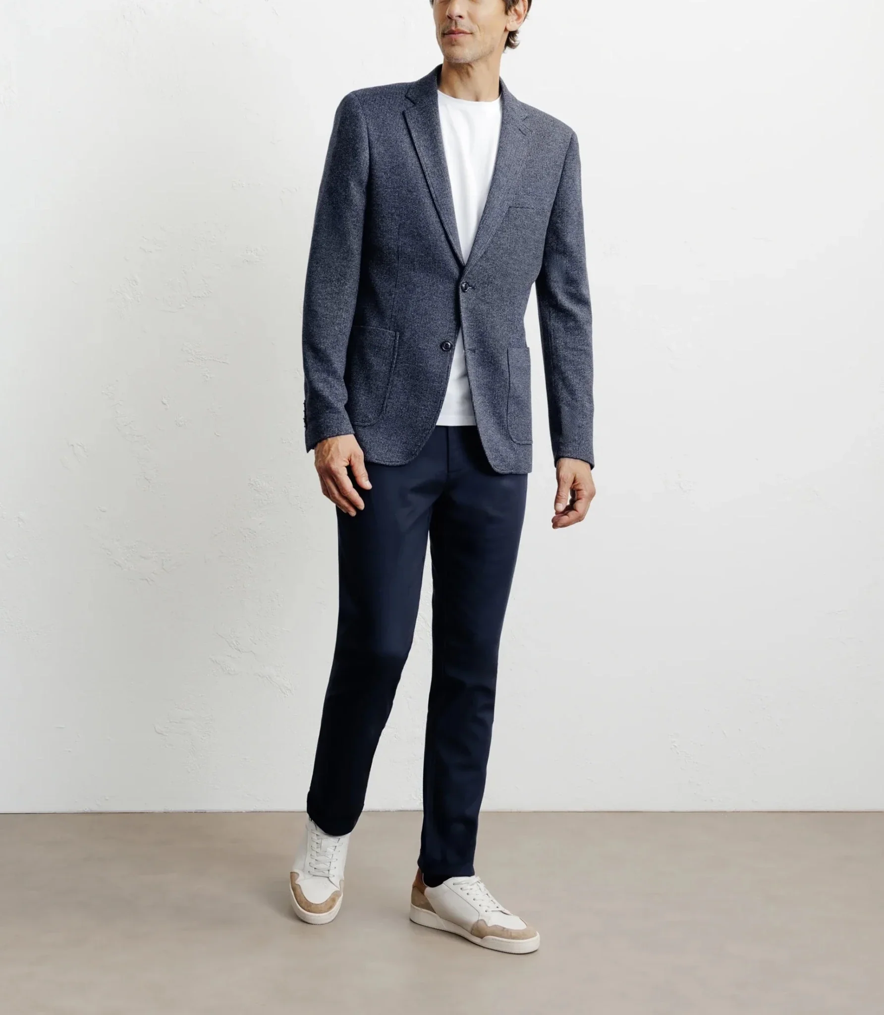 Veste casual en maille marine - Image 3