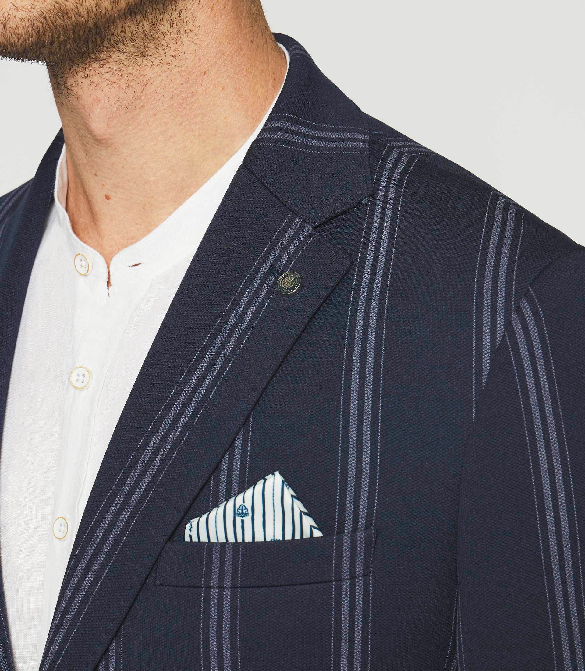 Veste casual 2 boutons marine AMALFI - Image 3