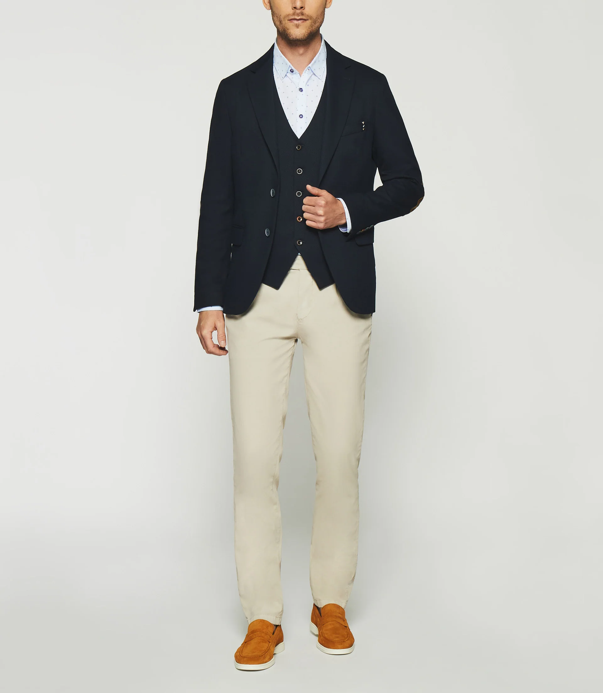 Veste casual 2 boutons marine