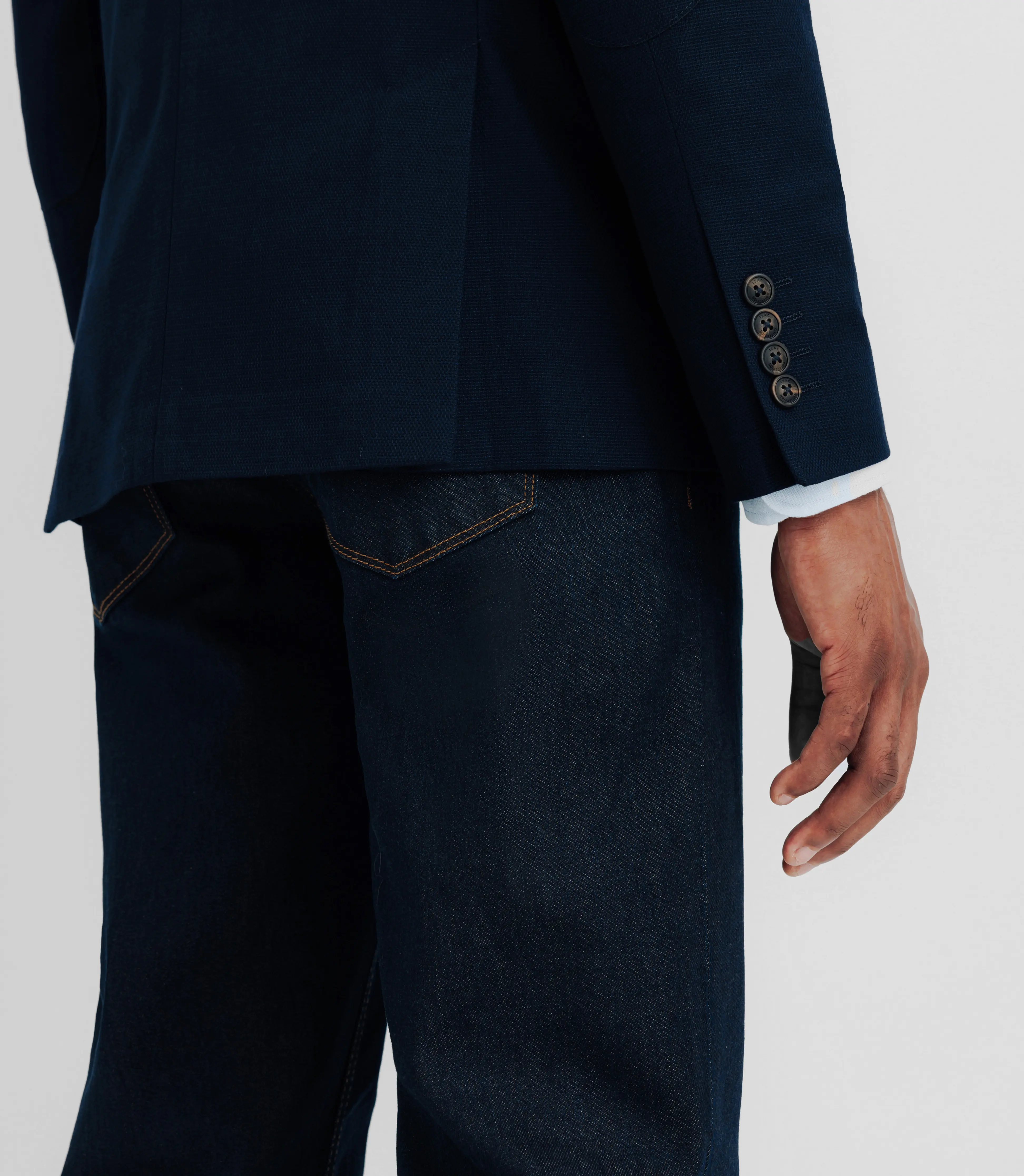 Veste casual 2 boutons marine - Image 6