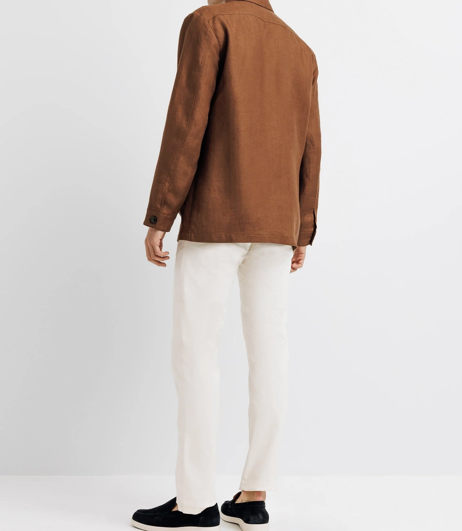 Veste casual 100% lin truffe - Image 3