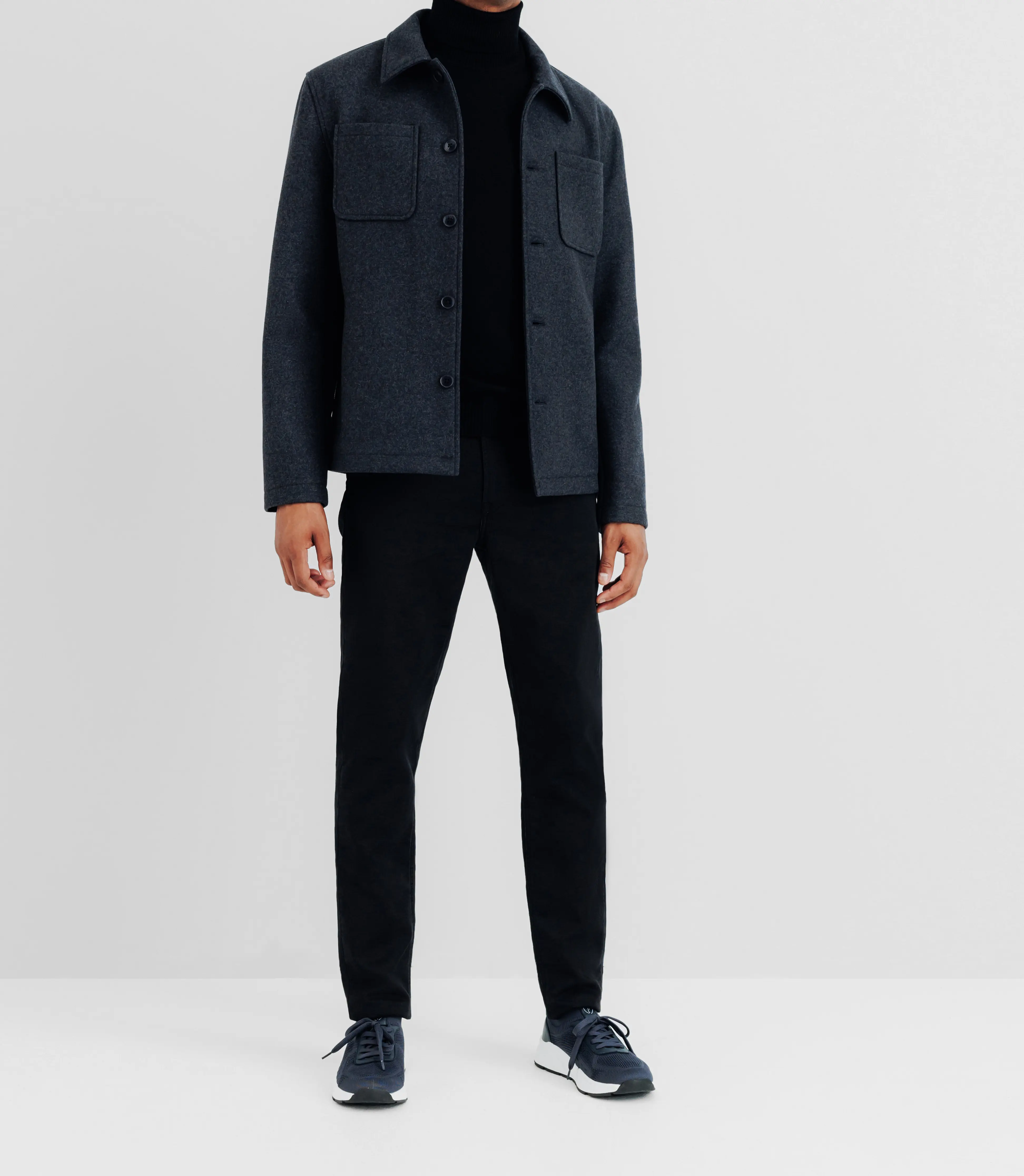 Surchemise avec poches anthracite