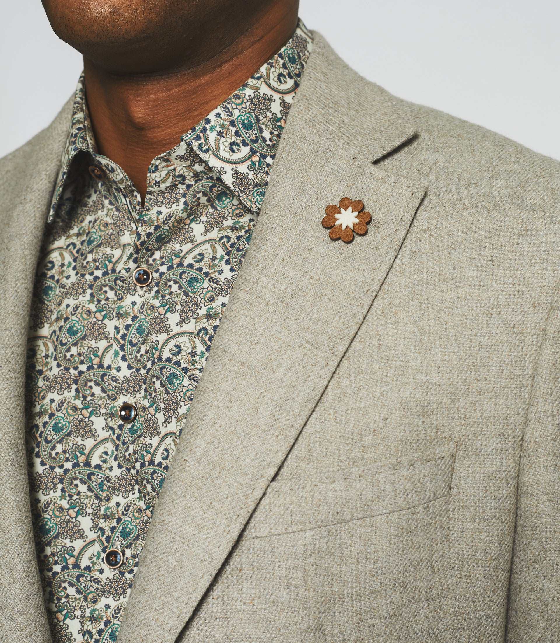 Veste à deux boutons beige DOLCE - Image 4