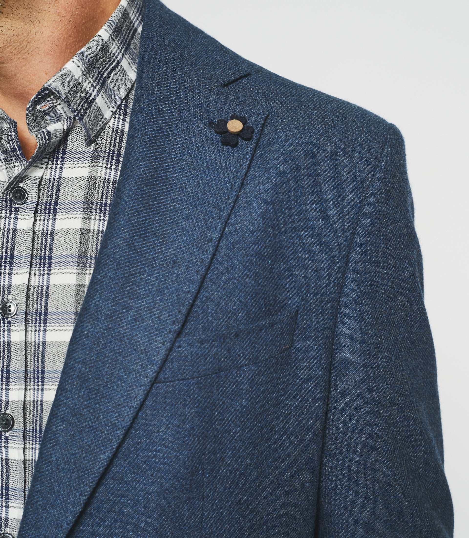 Veste à deux boutons bleu indigo DOLCE - Image 3